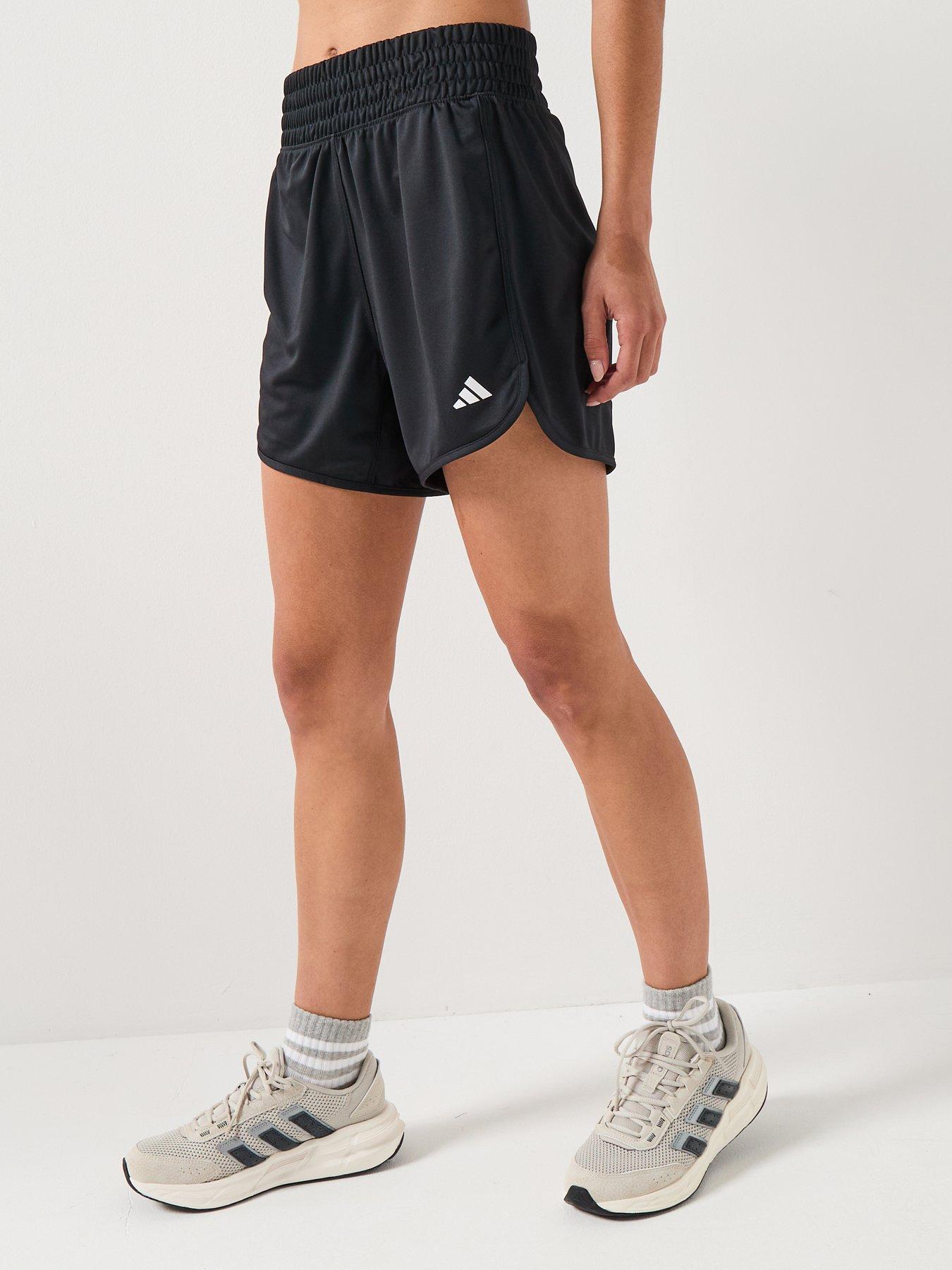 adidas Womens Training Pacer Knit High Wait Shorts - Black