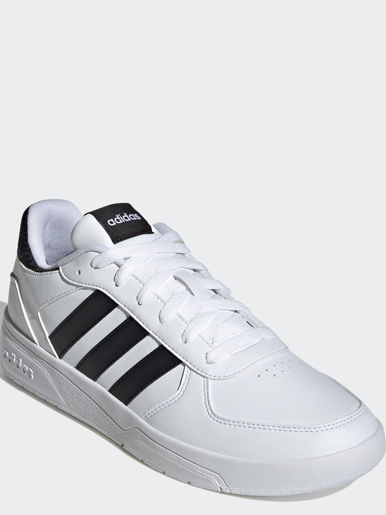 adidas-sportswear-mens-courtbeat-trainers-whiteblackstillFront