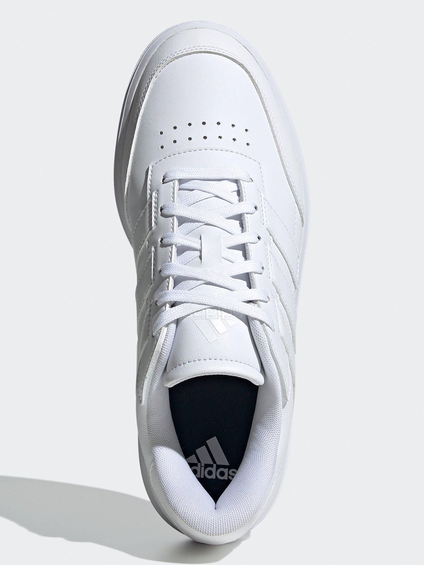 adidas-sportswear-mens-courtblock-trainers-whitewhiteoutfit