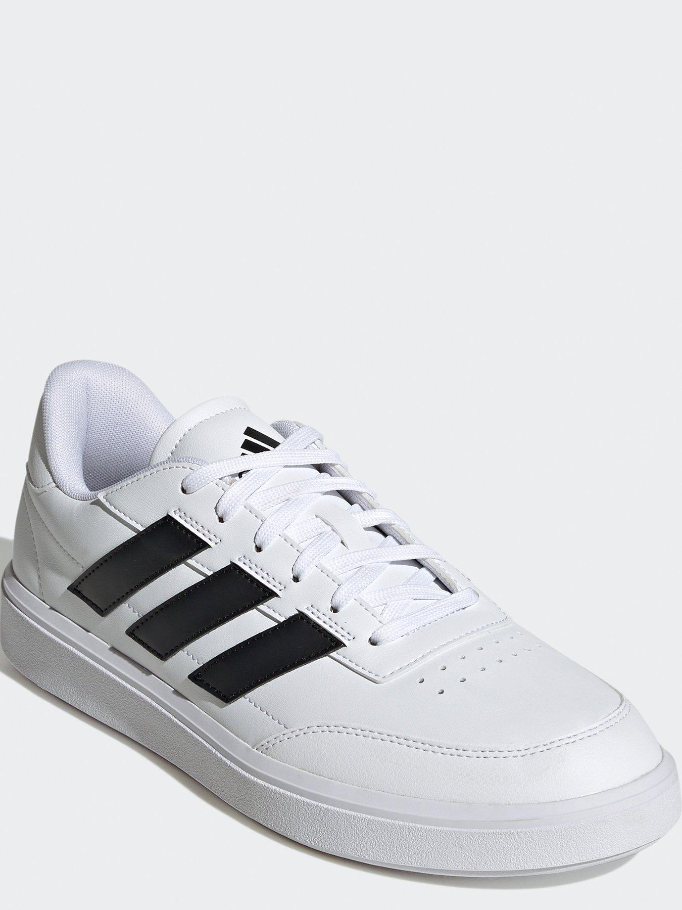 adidas-sportswear-mens-courtblock-trainers-whiteblackstillFront