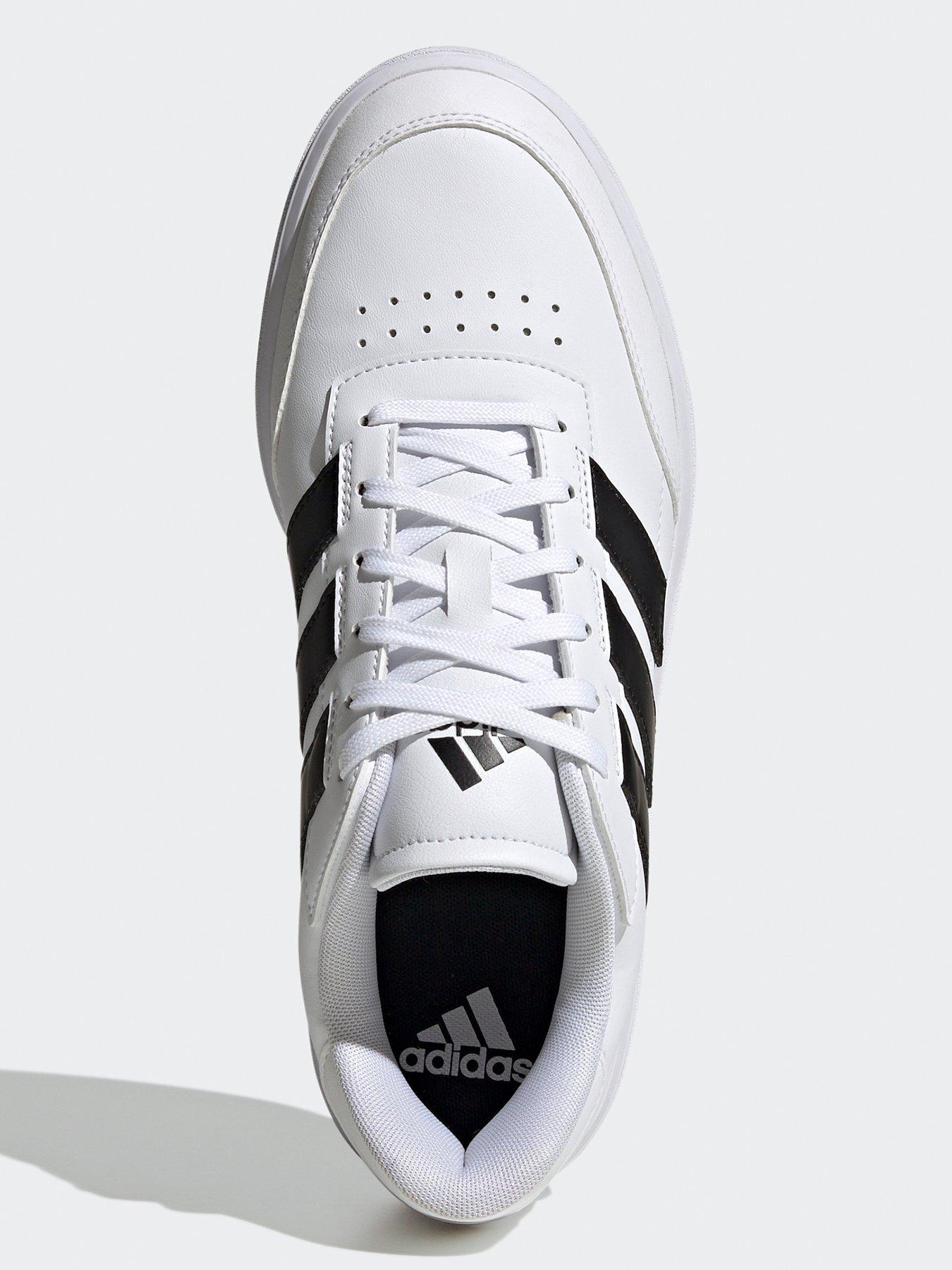 adidas-sportswear-mens-courtblock-trainers-whiteblackoutfit