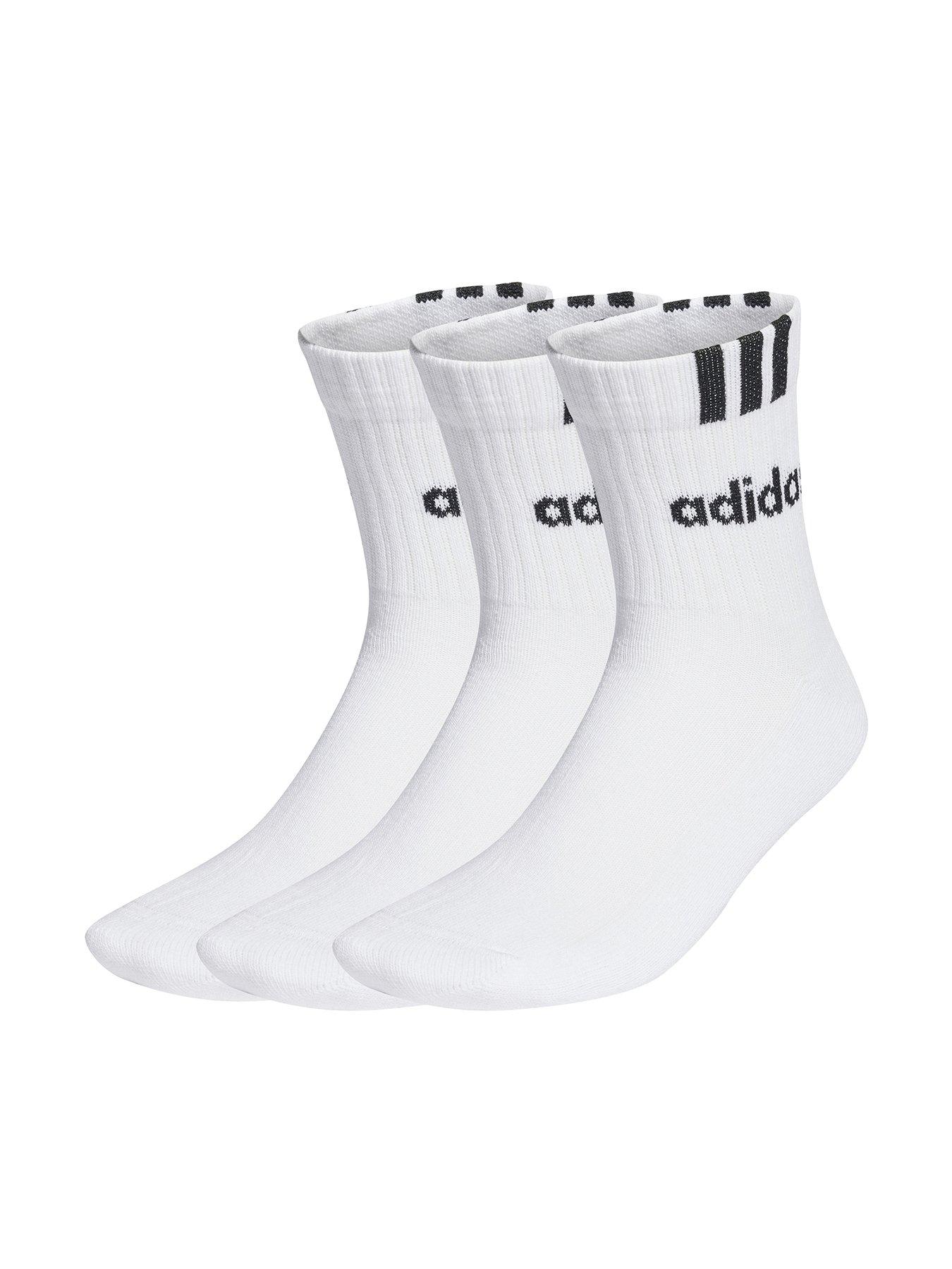 Nike Everyday 3 Pack Cotton Cushioned Crew Socks Unisex Black/White, £15.00