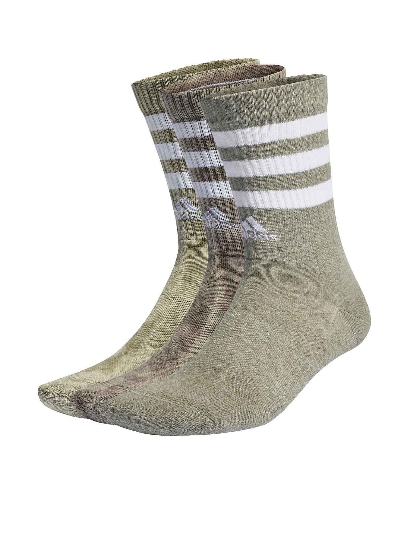 adidas-sportswear-unisex-3-pack-3-stripe-crew-socks-khaki-multi