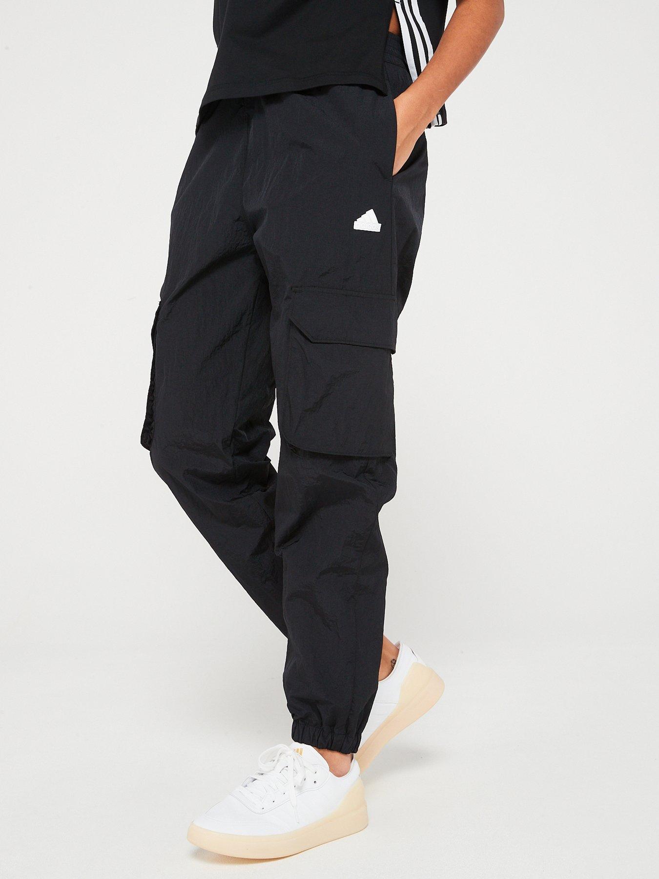 Adidas Originals Recycled Poly Cargo Pants In 블랙