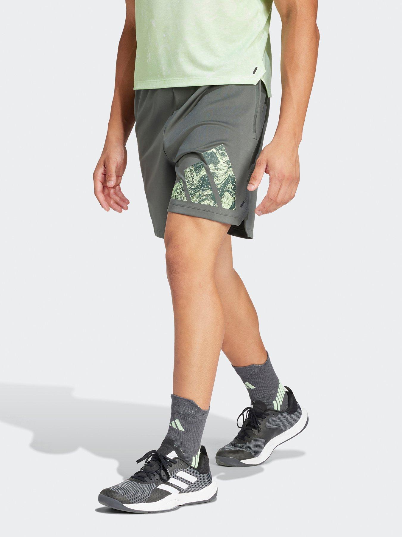 adidas-mens-training-camo-knit-logo-shorts-navyfront