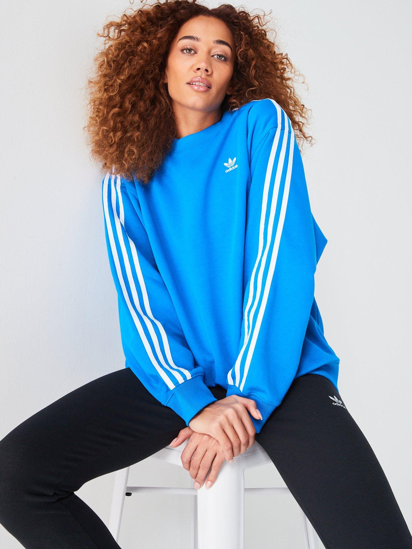 adidas-originals-womens-3-stripe-oversized-crew-bluedetail