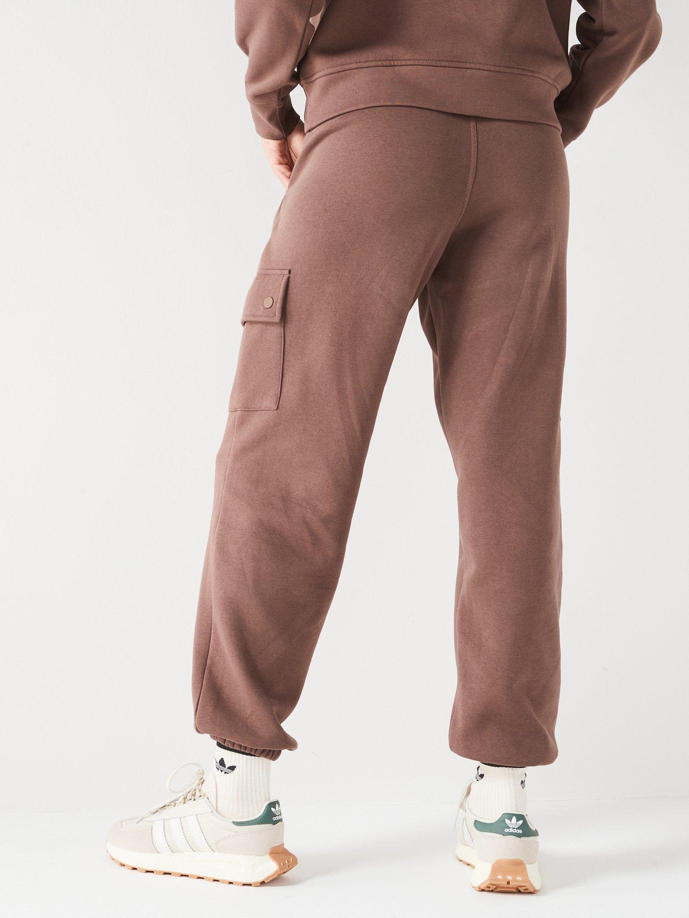 adidas-originals-womens-cargo-jogger-brownstillFront