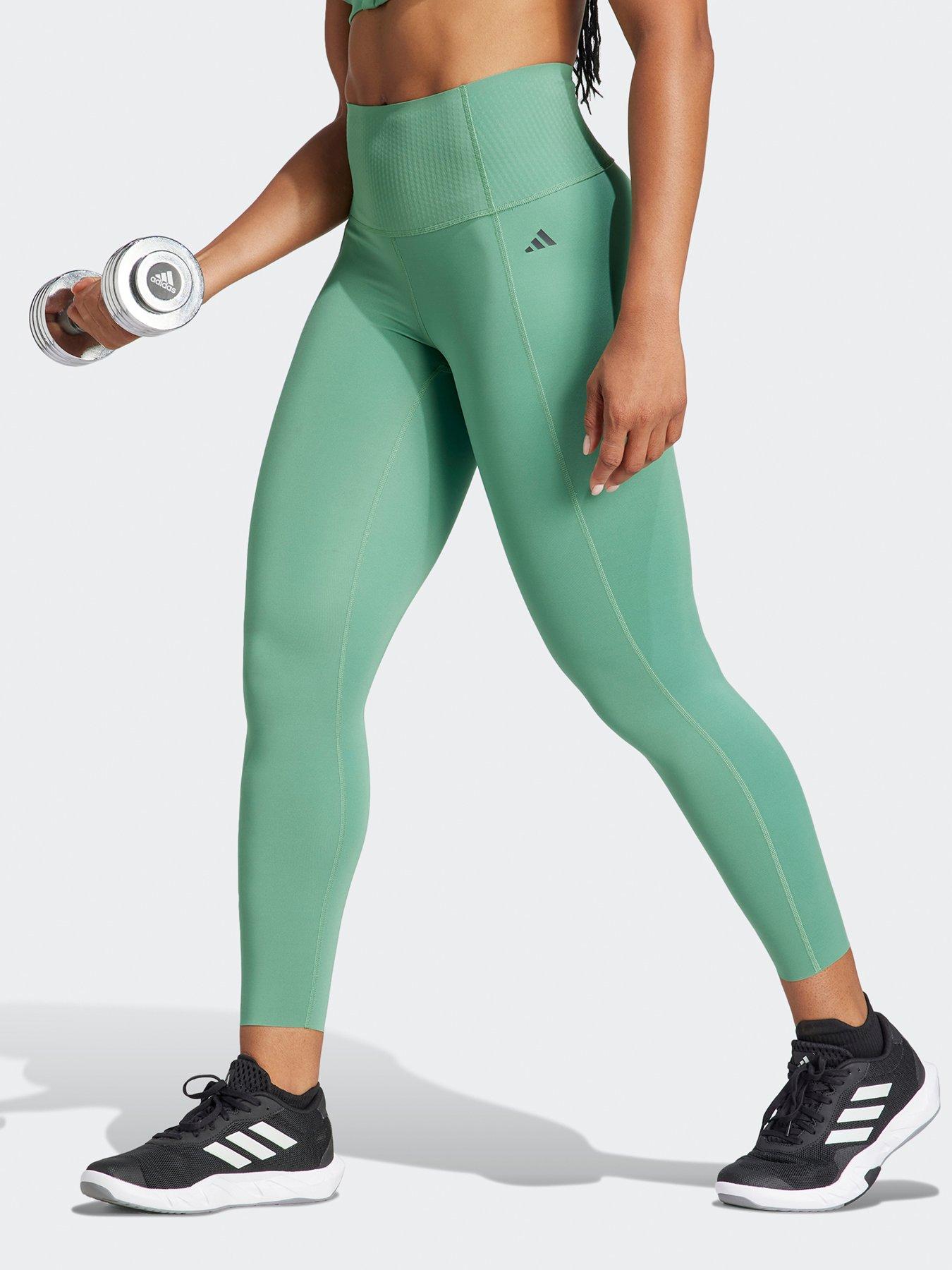 Optime Train Icons 3-Stripes 7/8 Training Leggings - Green, Women's  Training