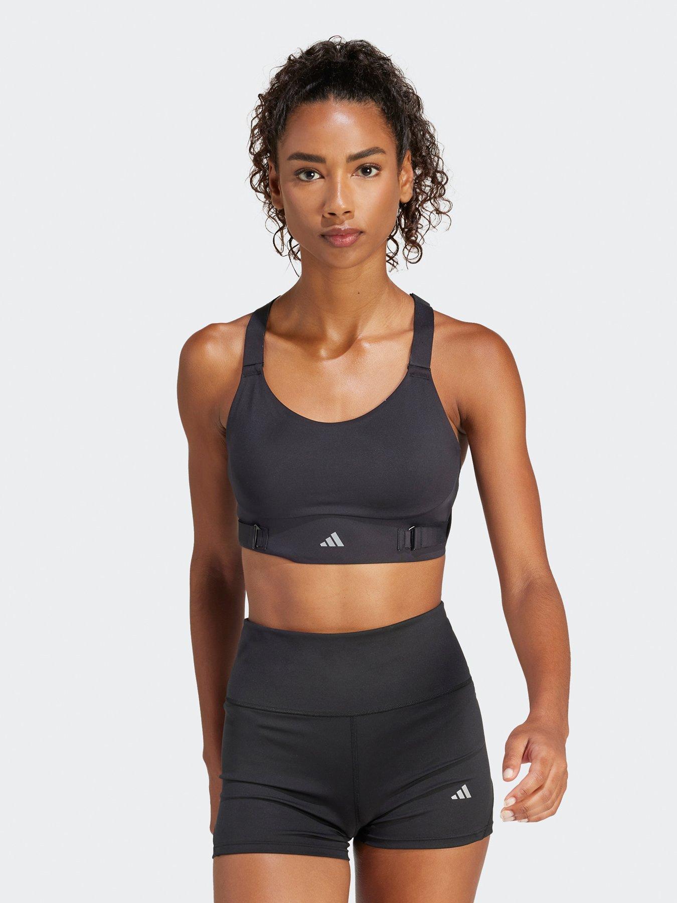 adidas Womens Running High Support Bra - Black