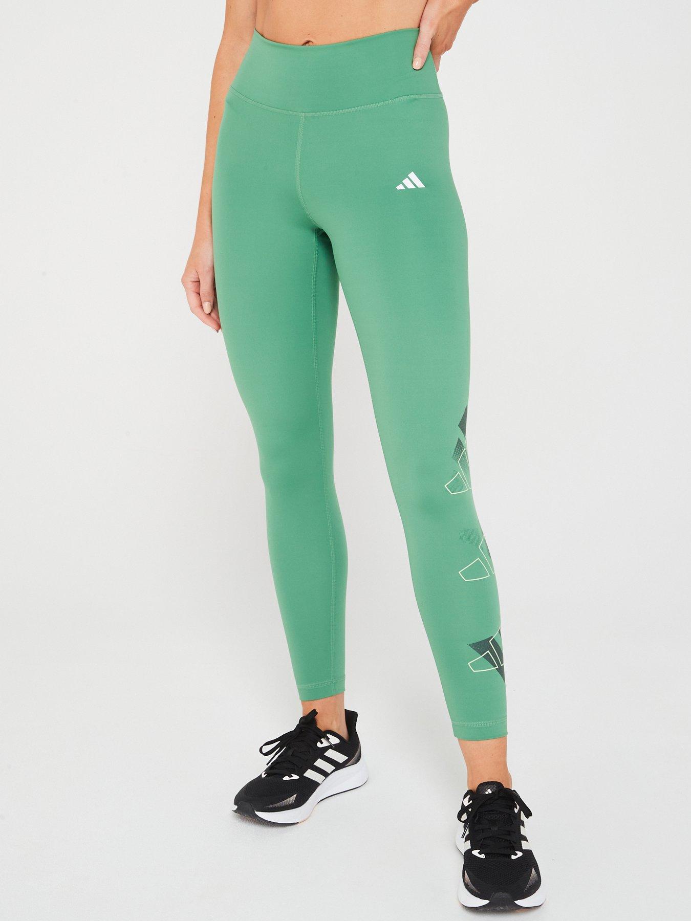 adidas Womens Train Essentials Brand Love 7/8 Tights - Green