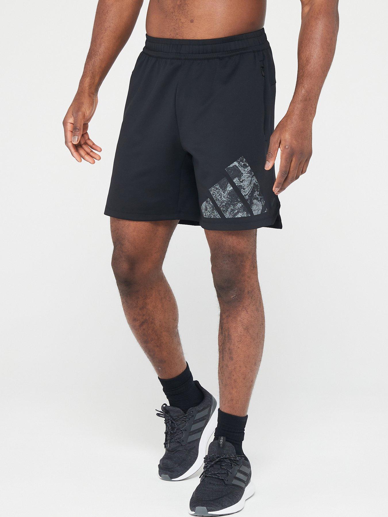 adidas Mens Training Camo Knit Logo Shorts Black Very Ireland