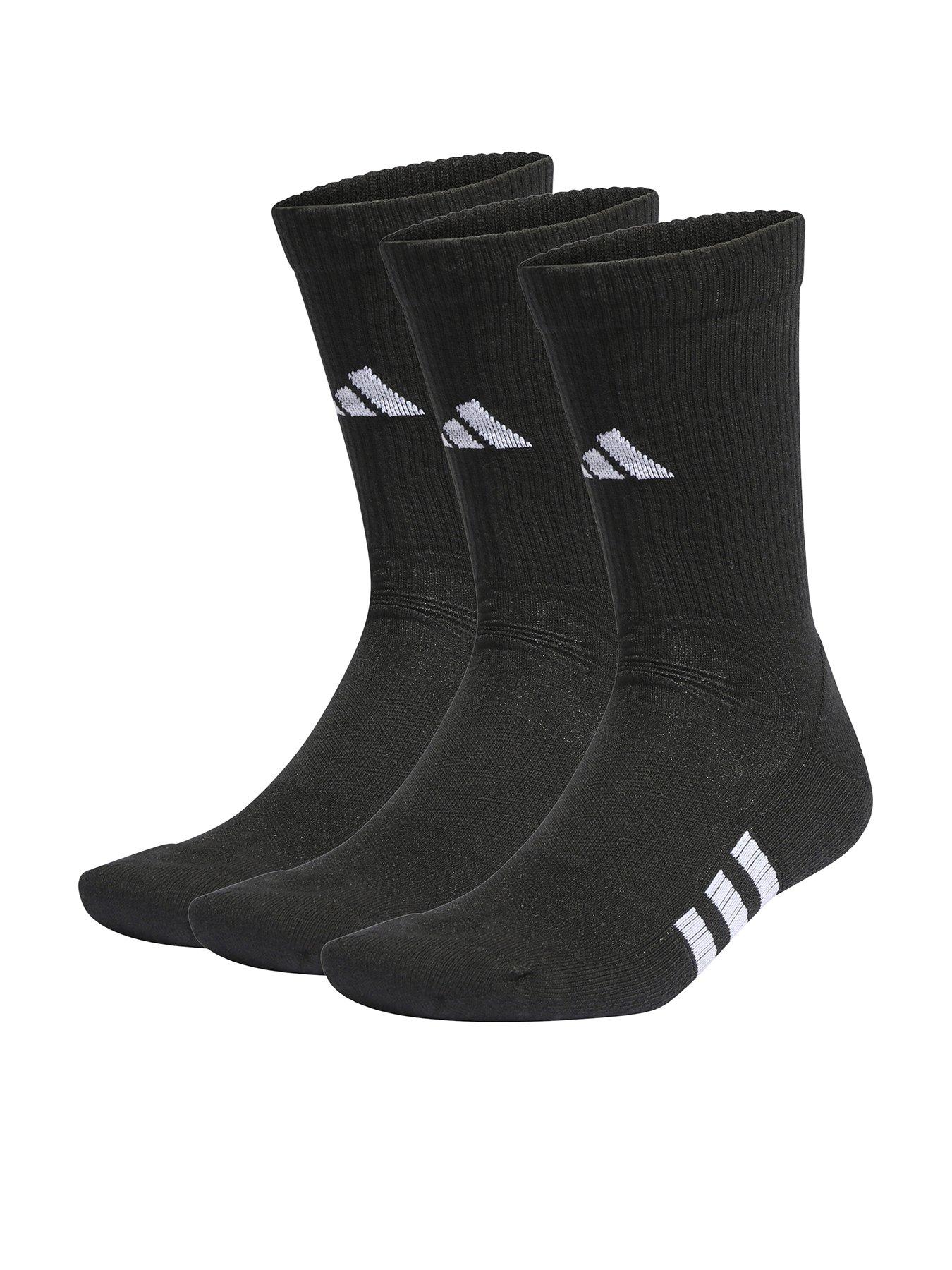 adidas-mens-training-cushioned-crew-3pack-socks-blackfront