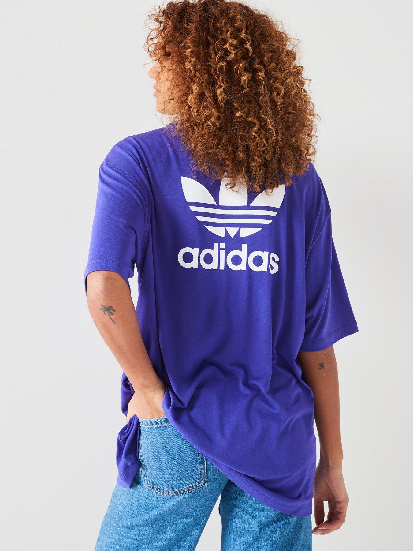 adidas-originals-womens-trefoil-tee-bluestillFront