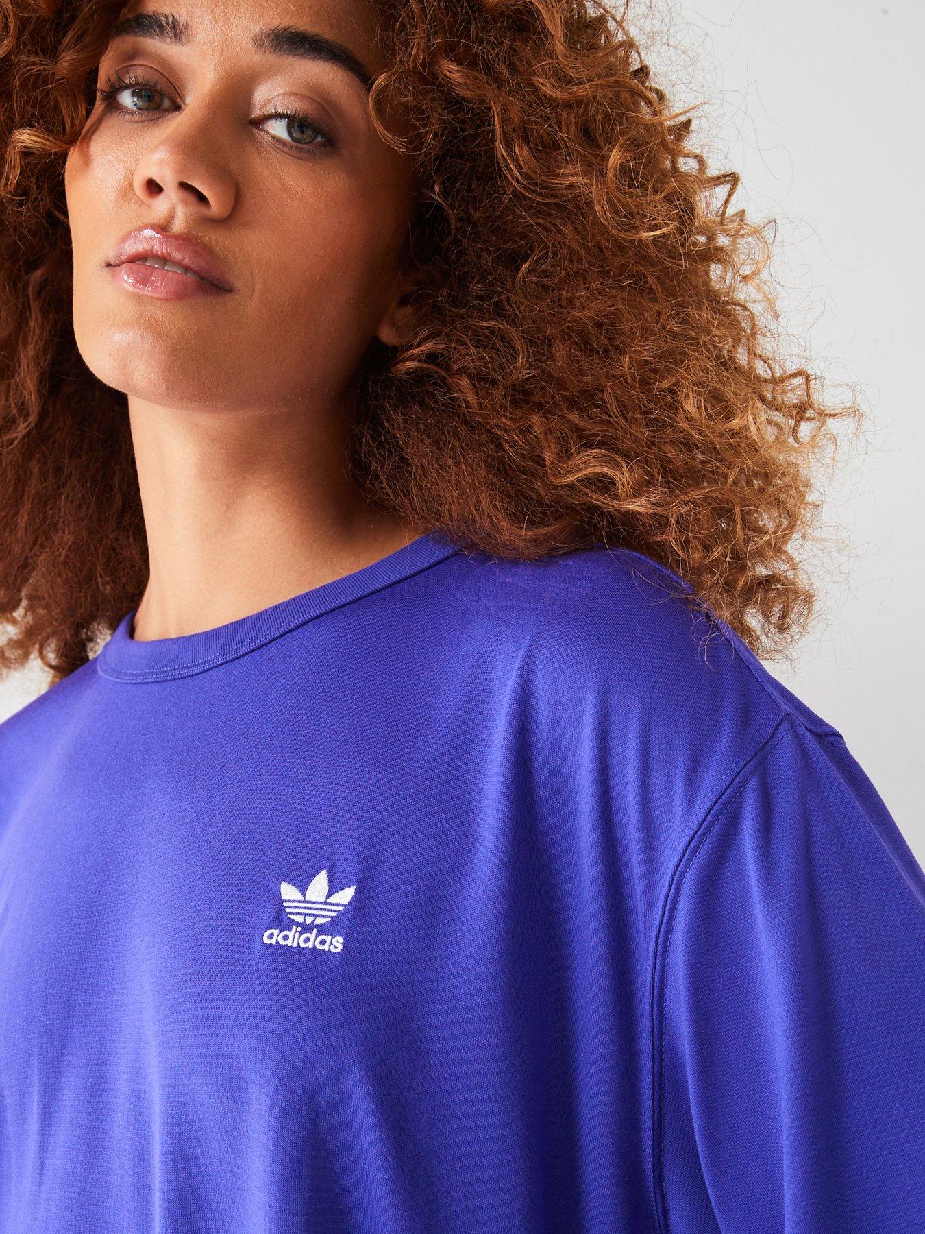 adidas-originals-womens-trefoil-tee-blueoutfit