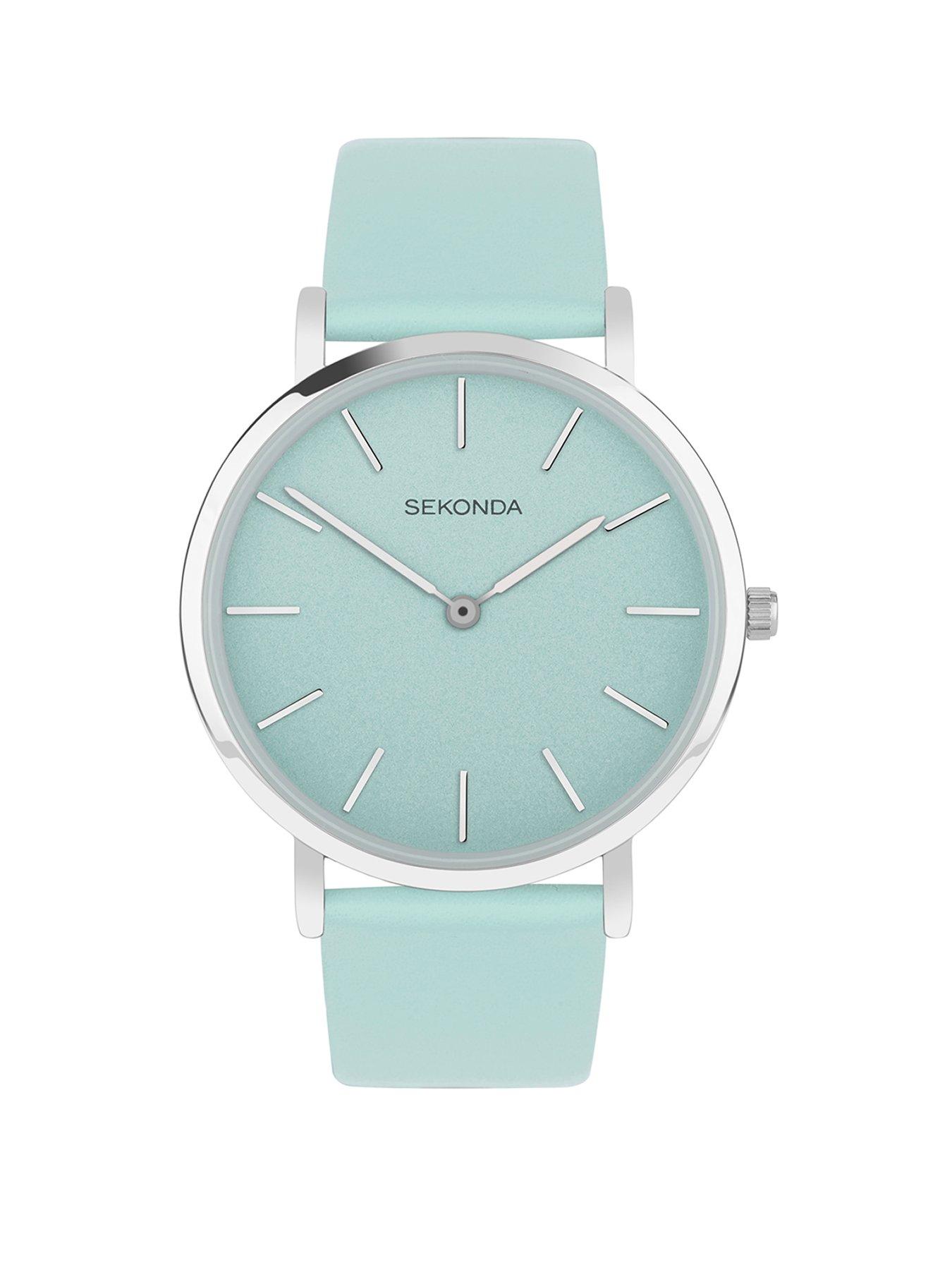 sekonda-ladiesnbspminimal-freya-light-green-leathernbspwatch