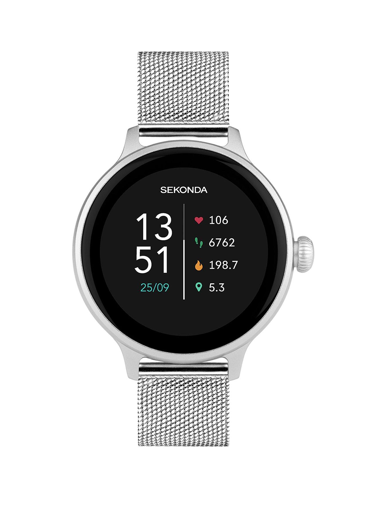 Image 1 of 7 of Sekonda Sekonda Womens Connect Silver Stainless Steel Mesh Bracelet Smartwatch