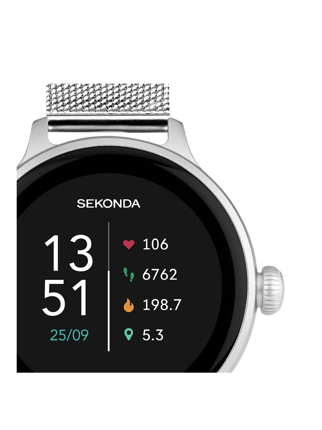 Image 2 of 7 of Sekonda Sekonda Womens Connect Silver Stainless Steel Mesh Bracelet Smartwatch