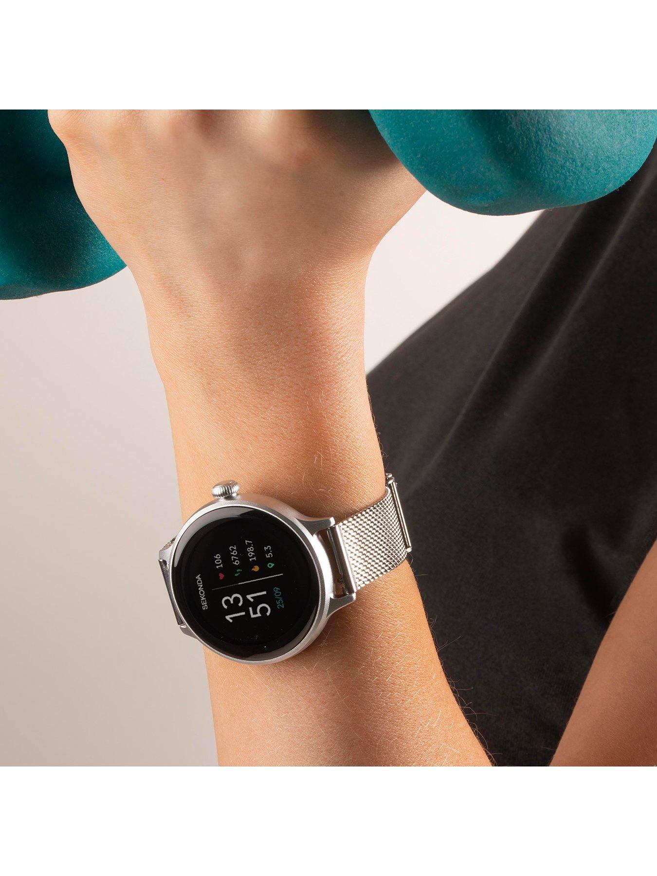 Image 3 of 7 of Sekonda Sekonda Womens Connect Silver Stainless Steel Mesh Bracelet Smartwatch