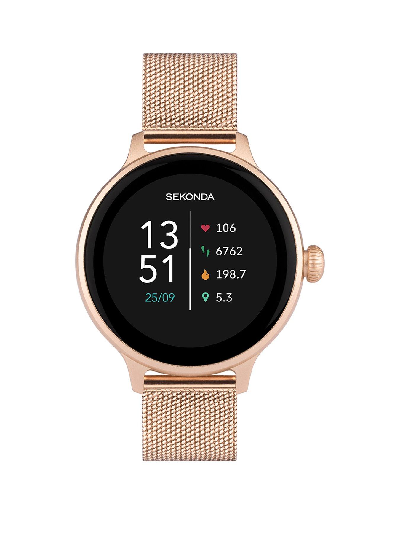 Image 1 of 7 of Sekonda Sekonda Womens Connect Rose Gold Stainless Steel Mesh Bracelet Smartwatch