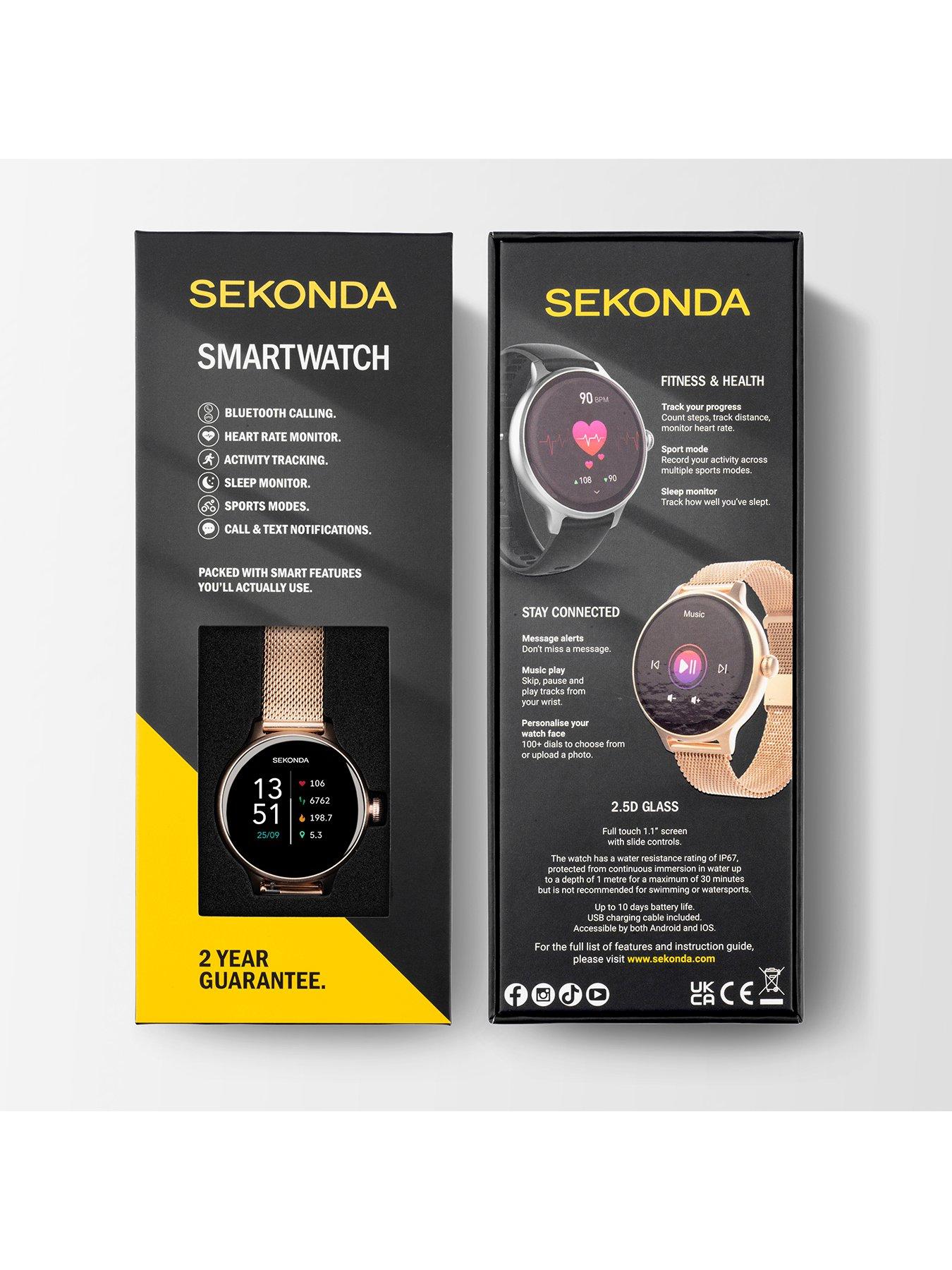 Image 7 of 7 of Sekonda Sekonda Womens Connect Rose Gold Stainless Steel Mesh Bracelet Smartwatch