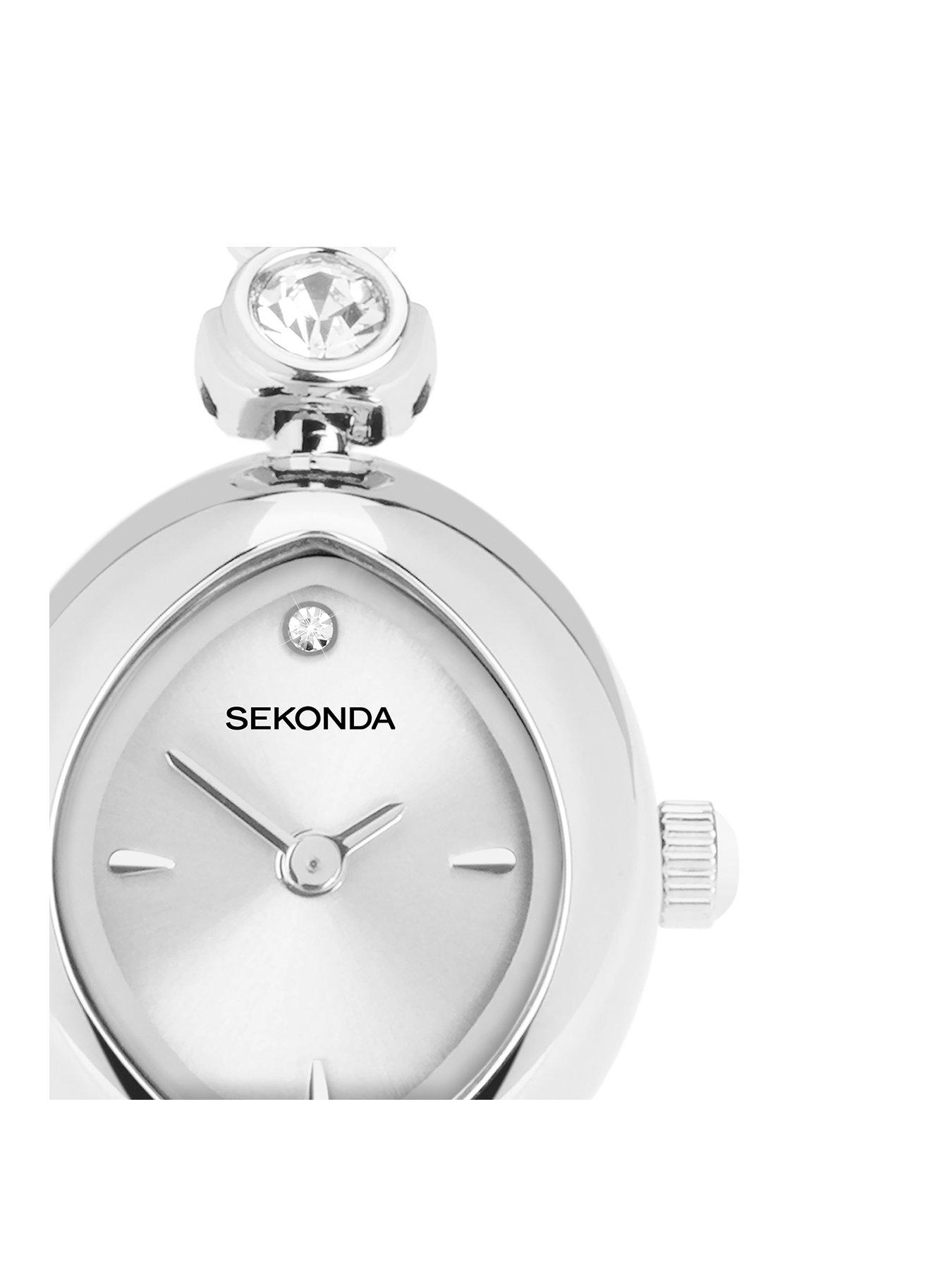 Image 2 of 7 of Sekonda Sekonda Womens Silver Alloy Bracelet with Silver Dial Analogue Watch and Matching Pendant and Earrings Gift Set