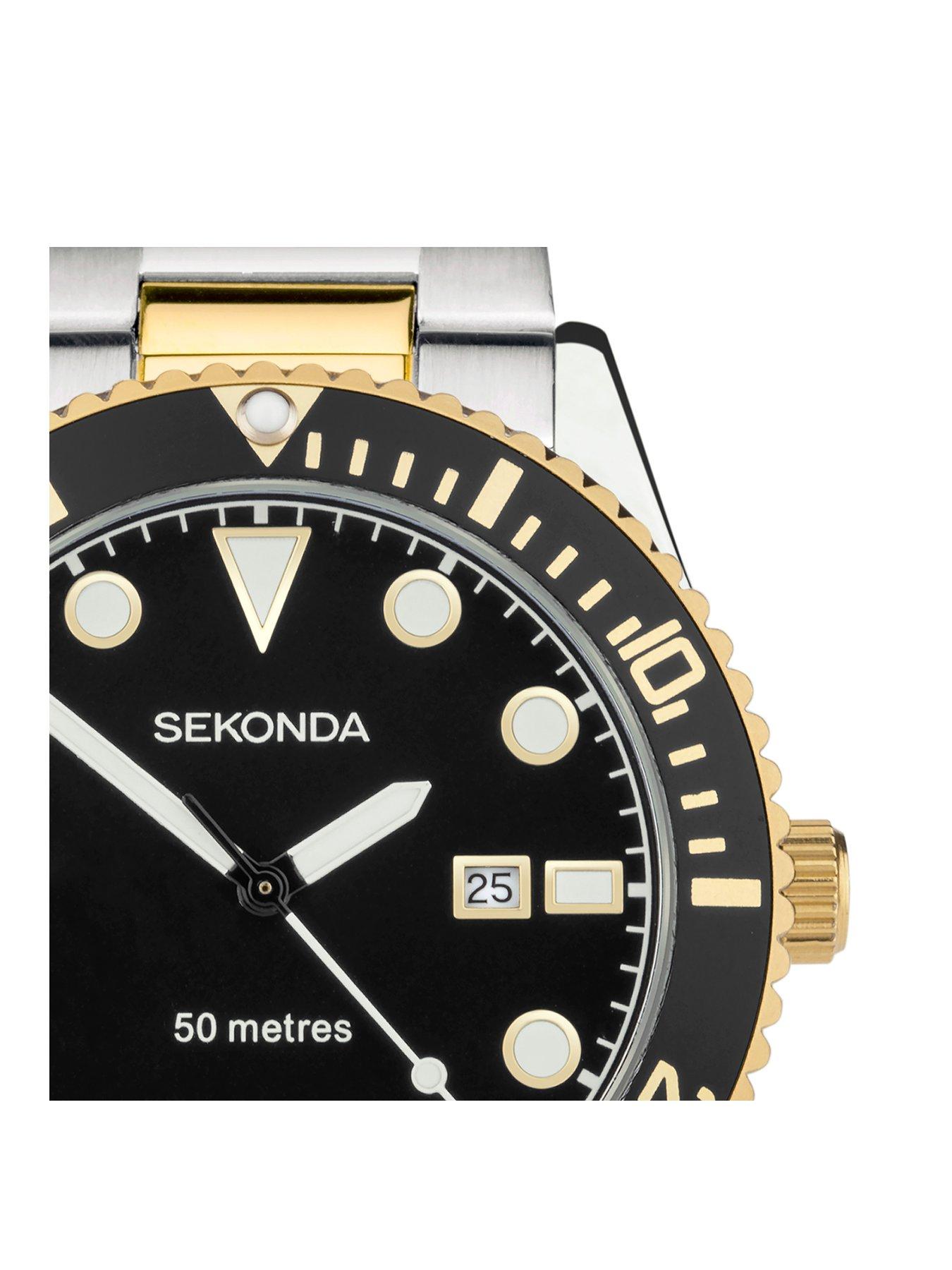 sekonda-mens-sport-ocean-2-tone-stainless-steel-bracelet-watchstillFront