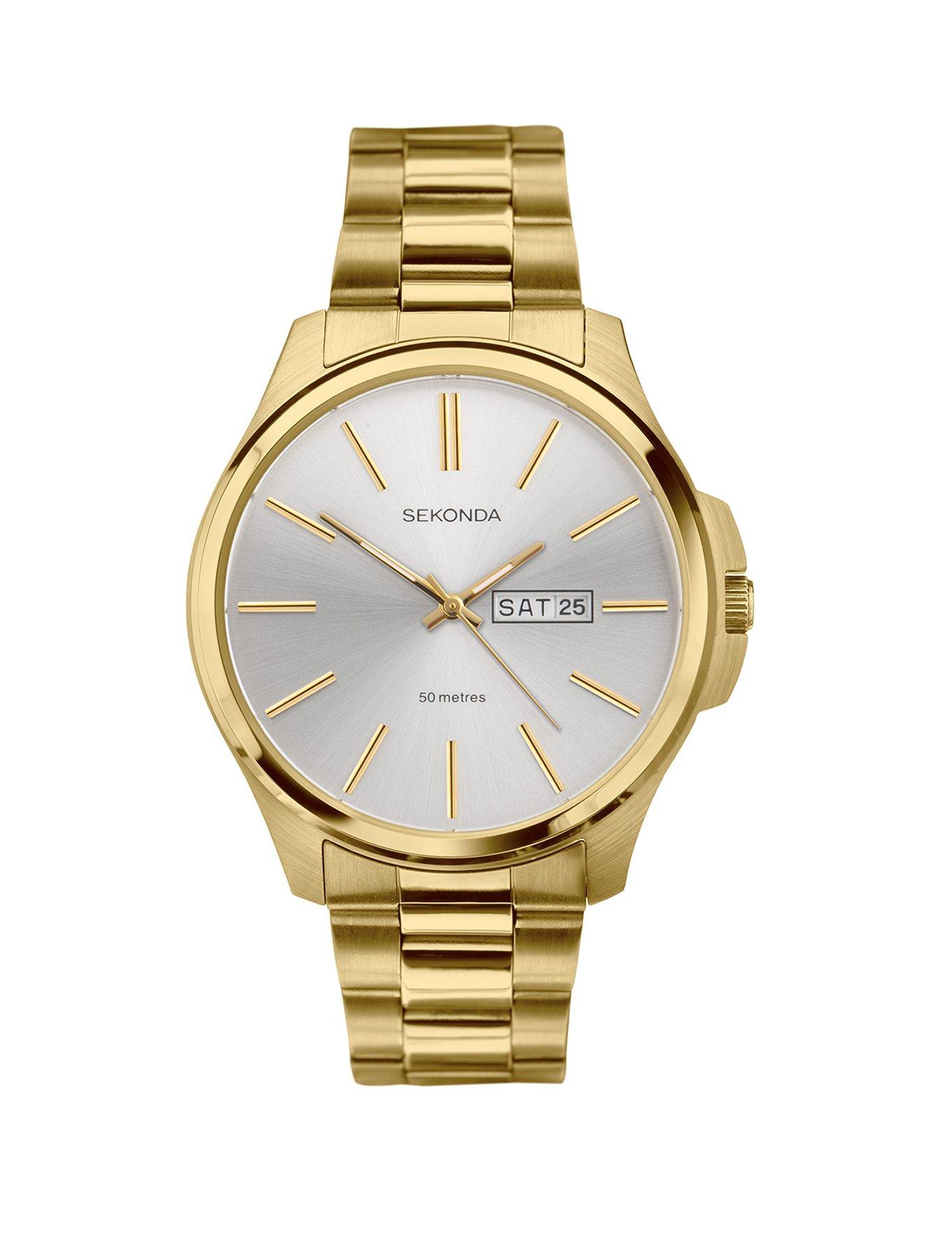 Sekonda classique men's hot sale gold plated bracelet watch