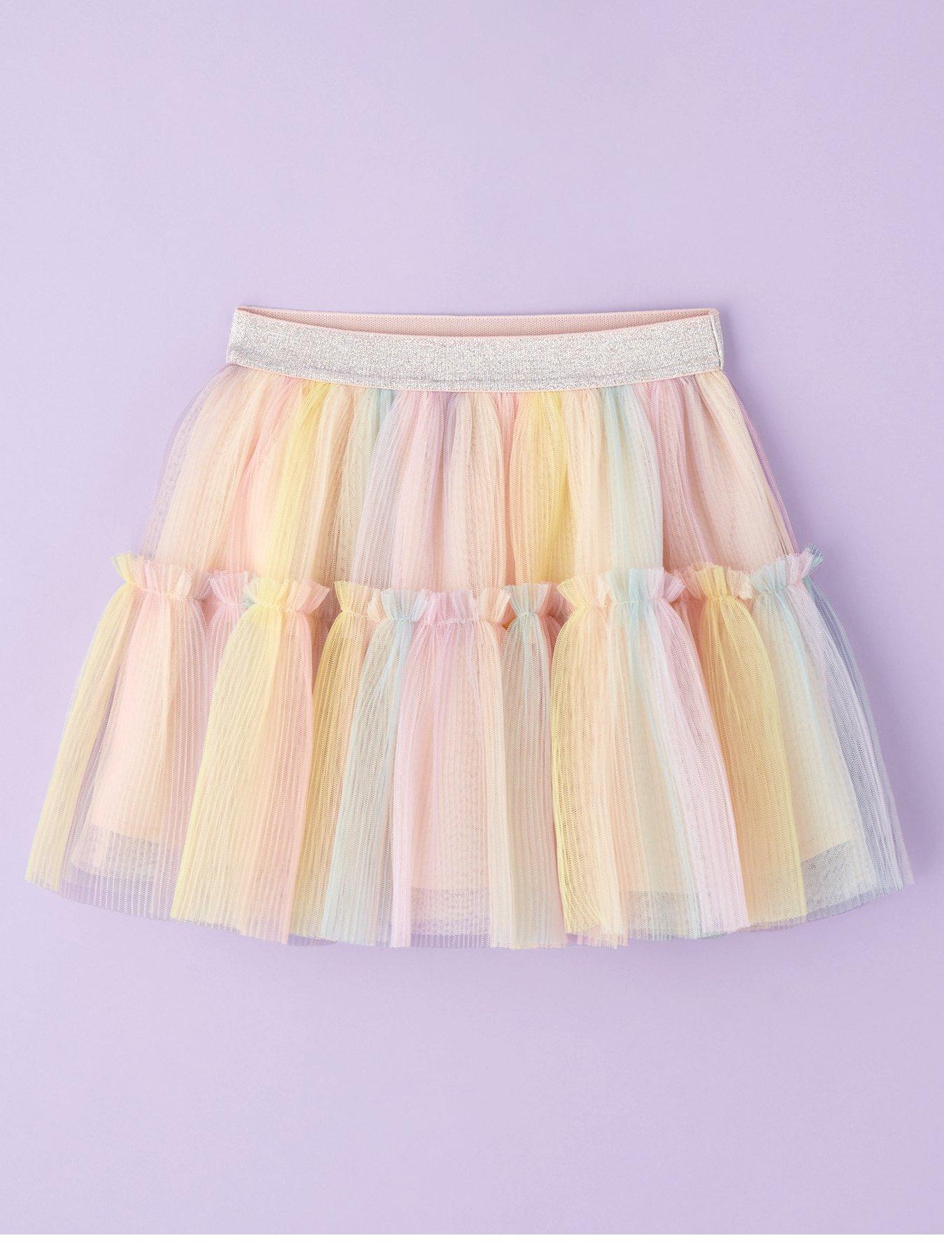 Rainbow Mesh Tutu Skirt Multi