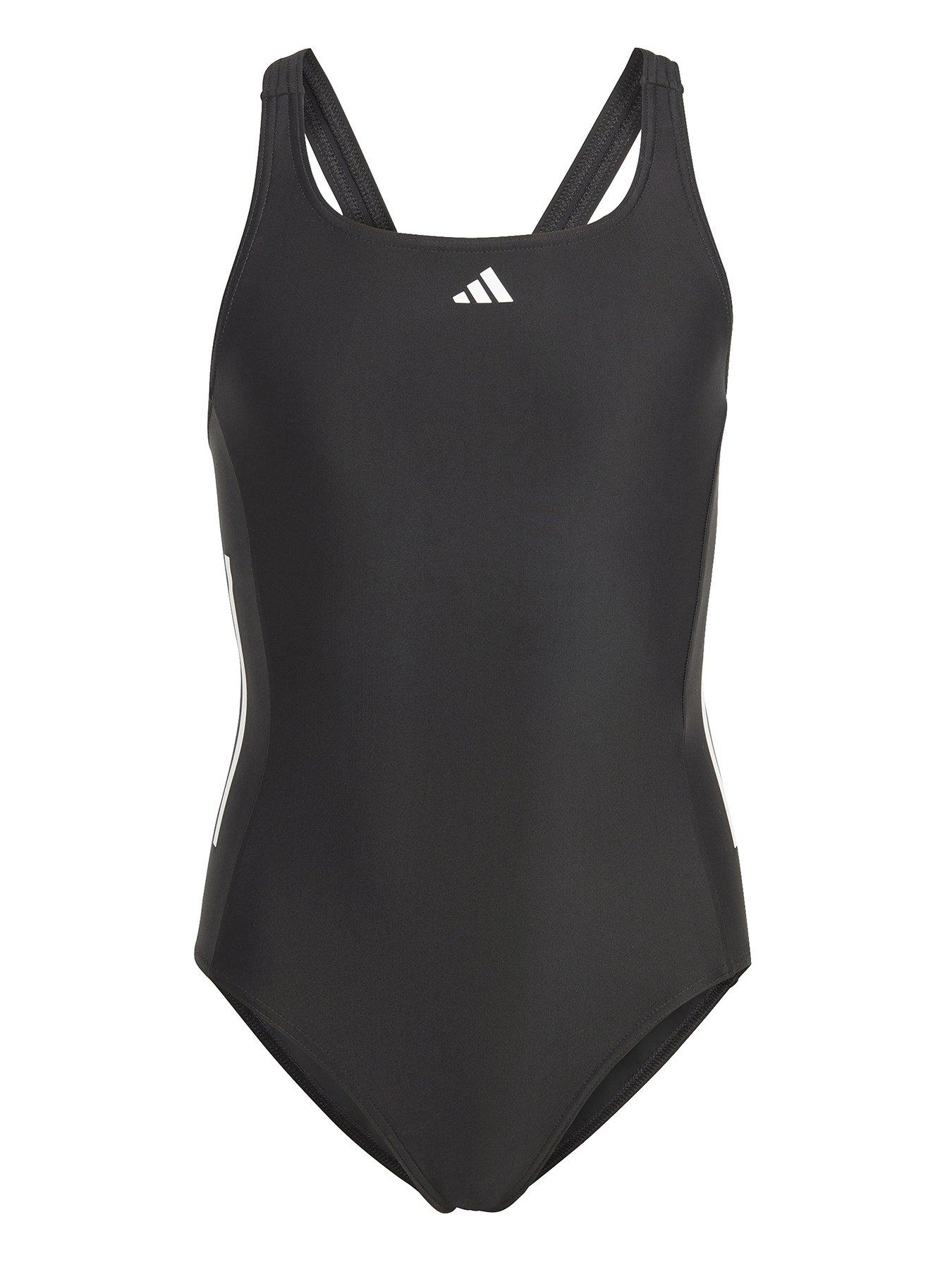 adidas-kids-3-stripe-swimsuit-blackfront