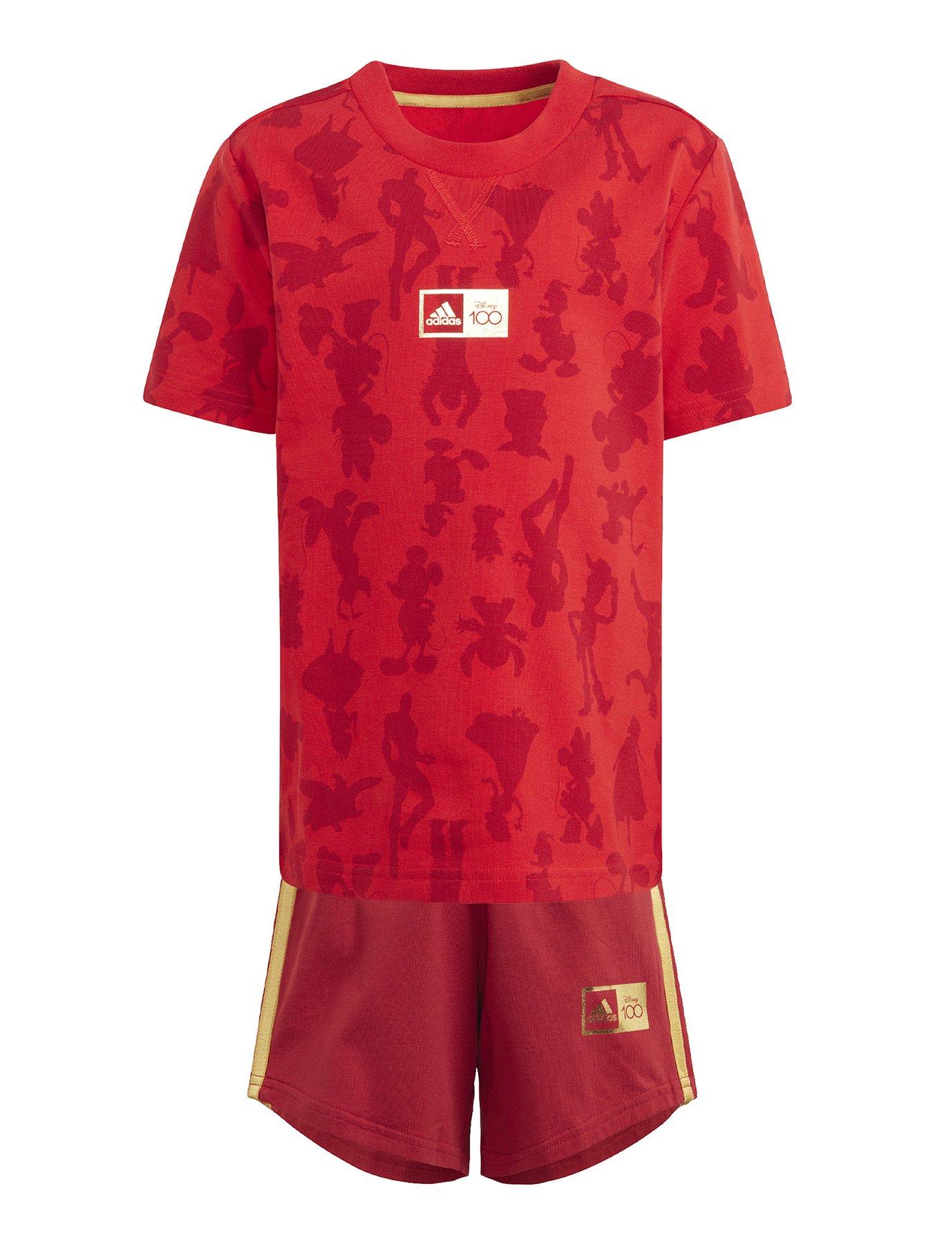 adidas Sportswear Kids Disney T Shirt and Shorts Set Red Very