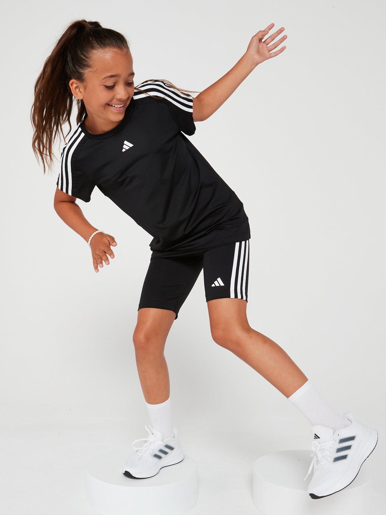 adidas-junior-girls-train-essentials-3-stripe-tee-blackoutfit