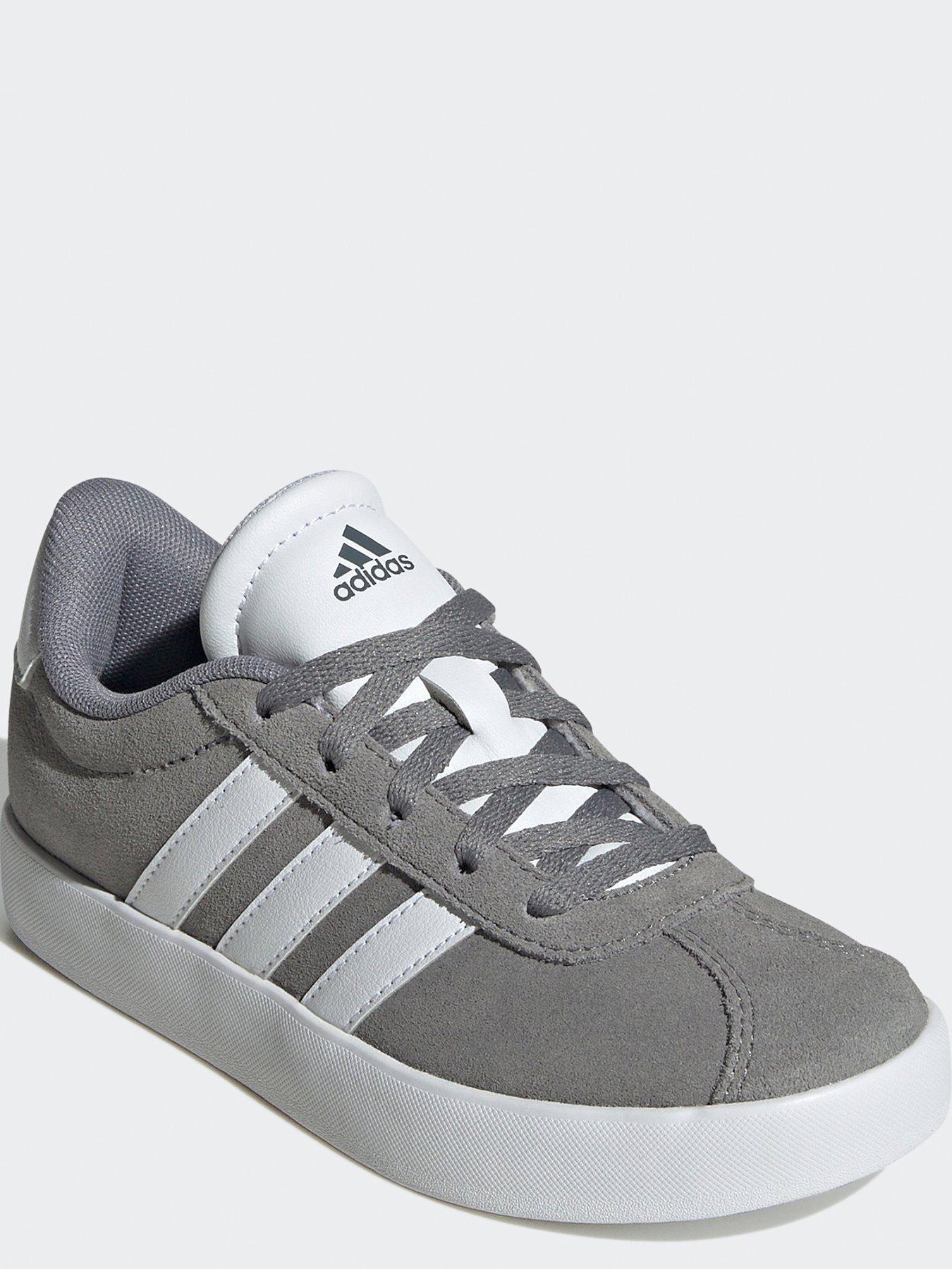 adidas-sportswear-unisex-kids-vl-court-30-trainers-greystillFront