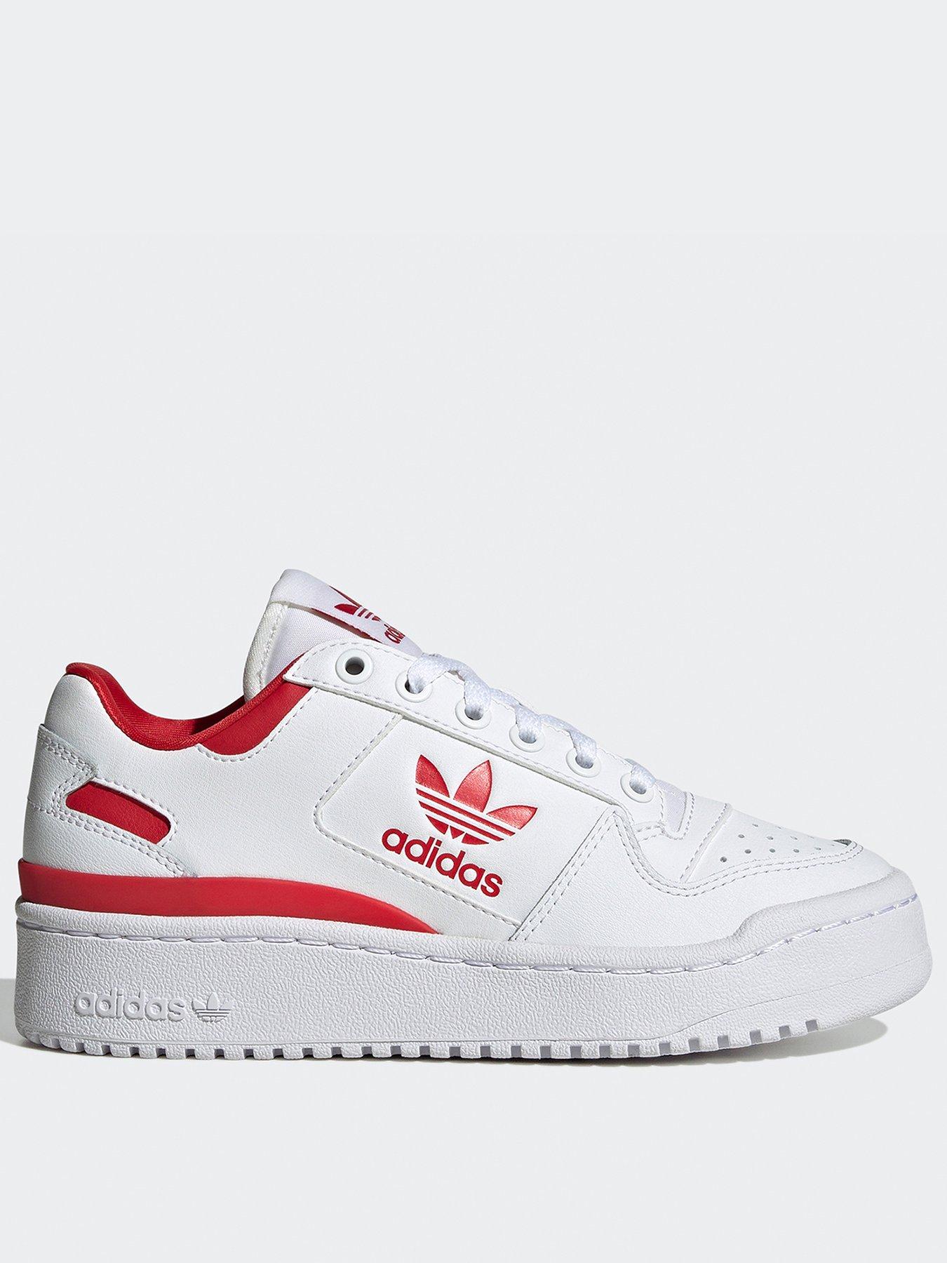 Junior Girls Forum Bold Trainers White Red