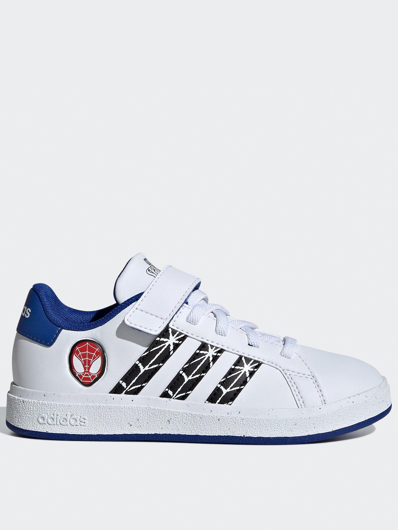 adidas-sportswear-unisex-kids-grand-court-spiderman-trainers-white