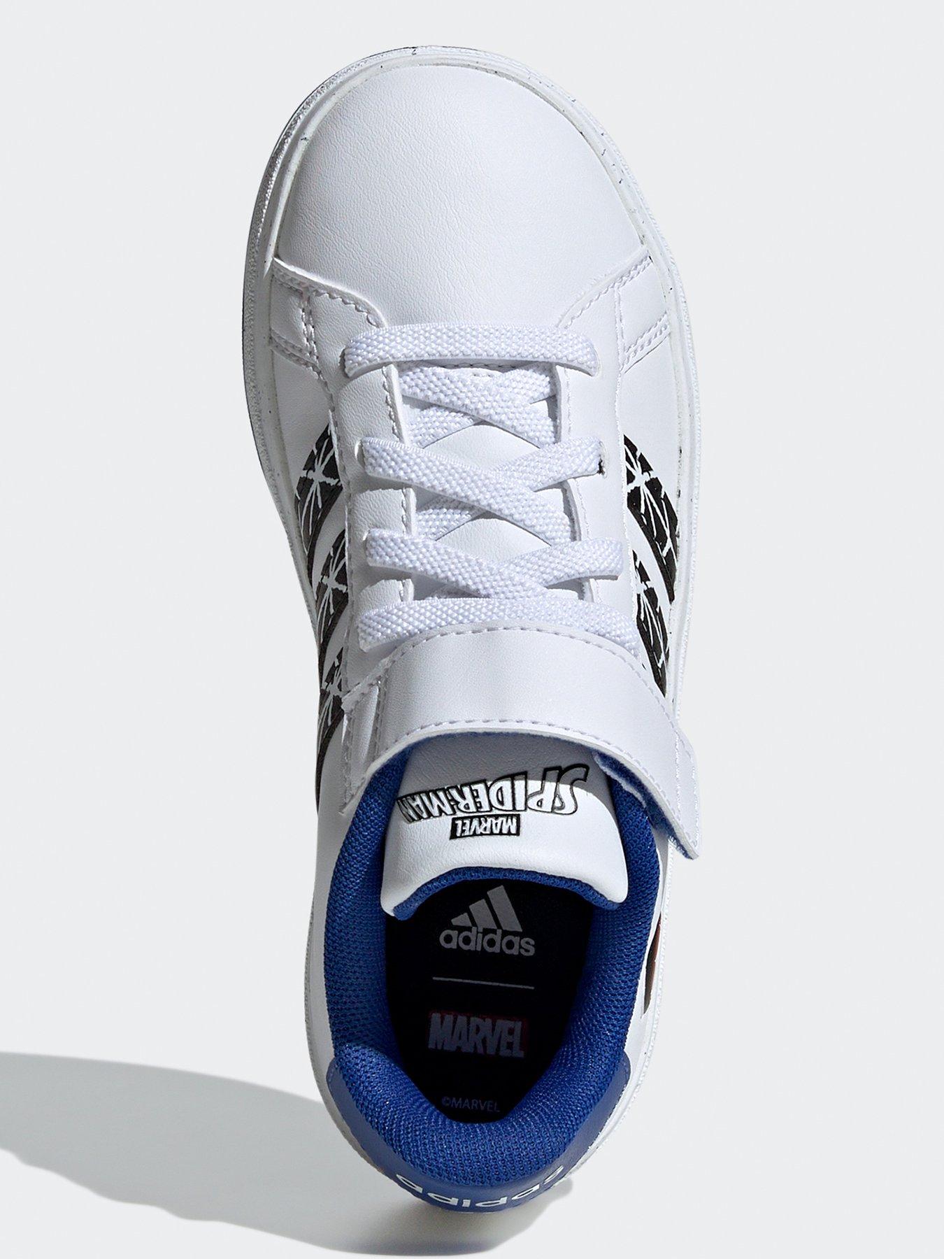 adidas-sportswear-unisex-kids-grand-court-spiderman-trainers-whiteoutfit