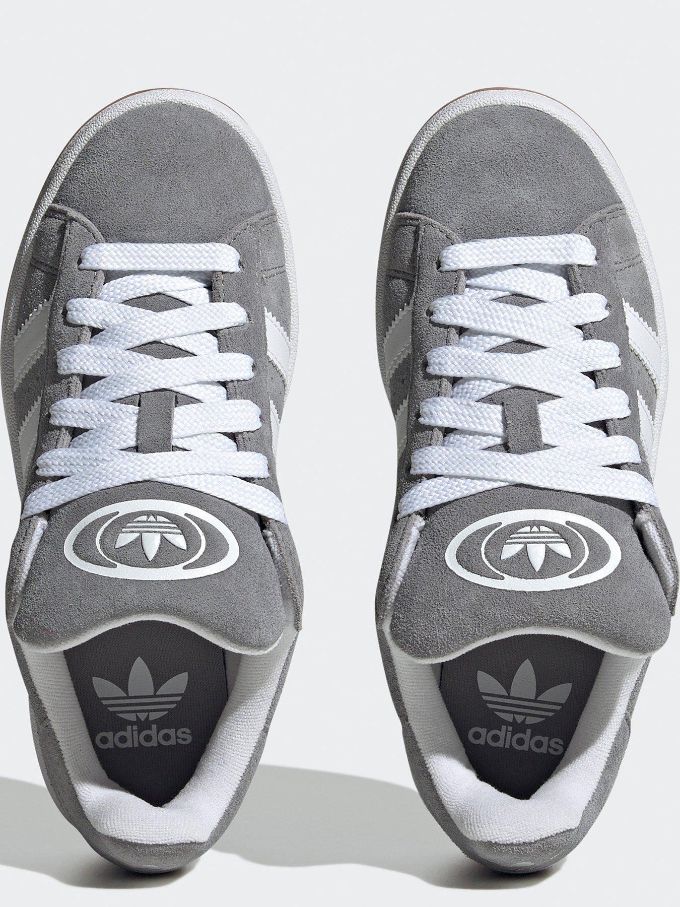 adidas gazelle silver green womens Classic Fat Laces | adidas Campus Dark Grey / 100 cm / 39 in / Fat Shoe Laces main image 1