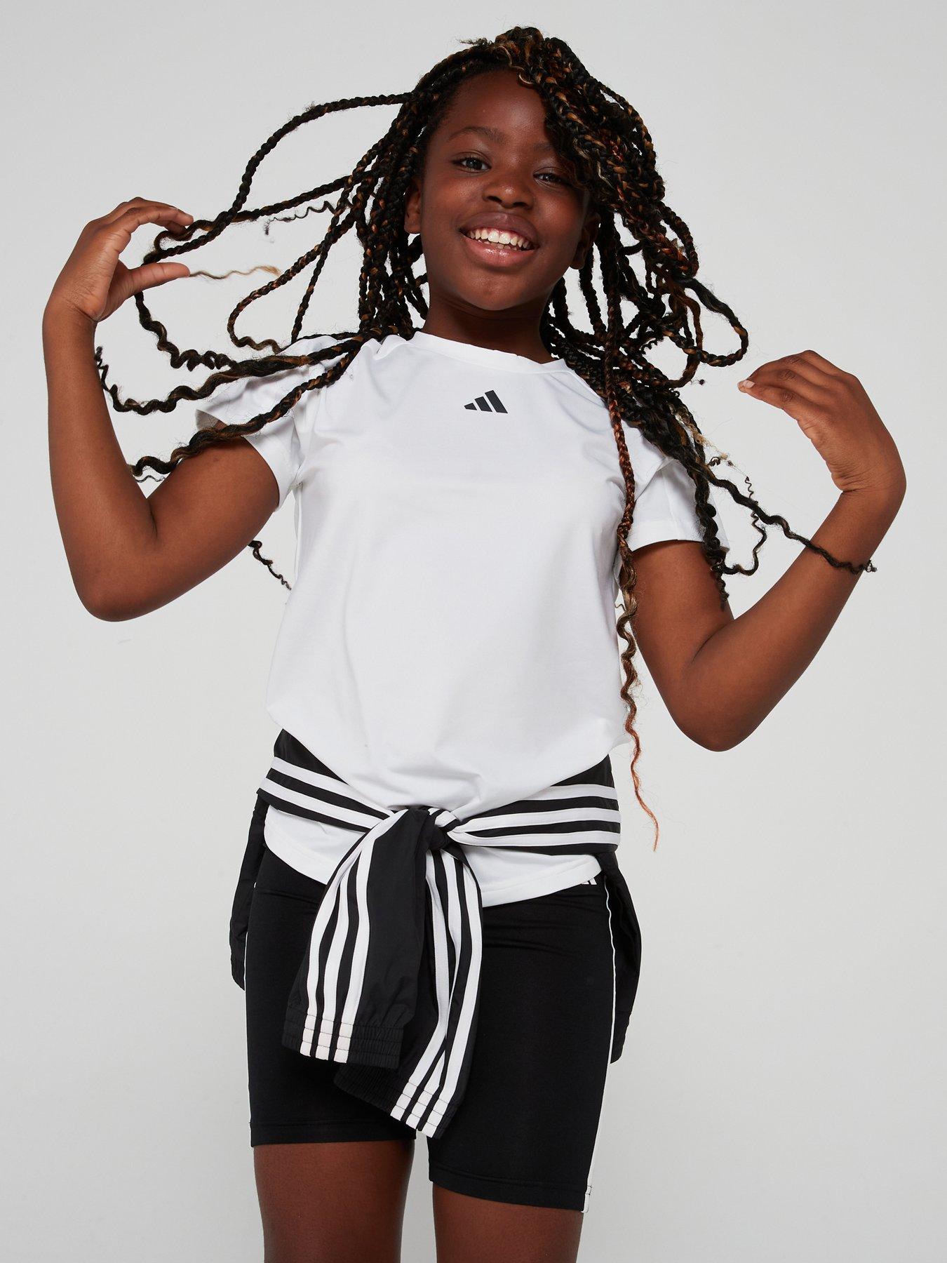 adidas-junior-girls-train-essentials-3-stripe-tee-amp-short-set-white