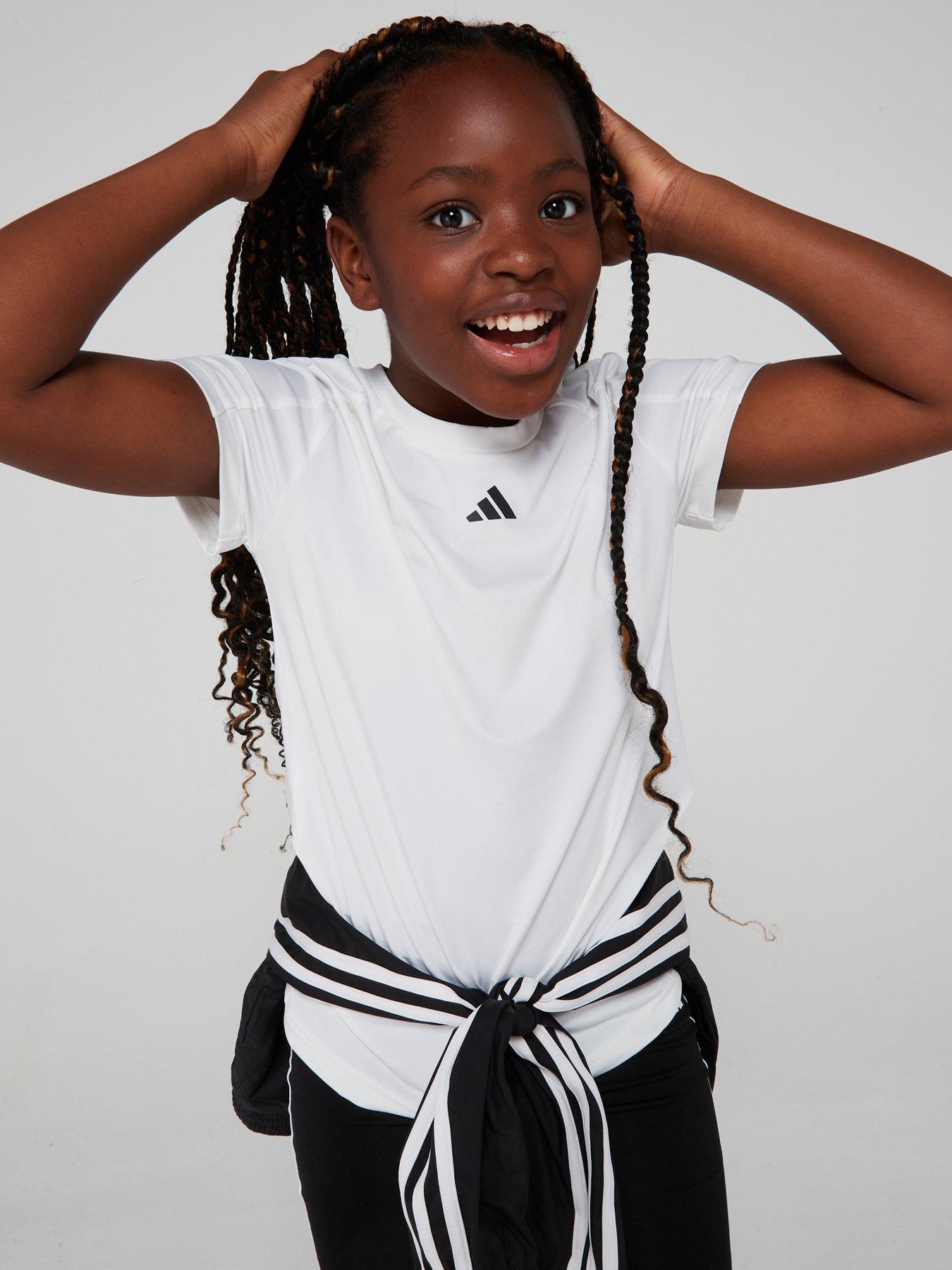 adidas-junior-girls-train-essentials-3-stripe-tee-amp-short-set-whitedetail