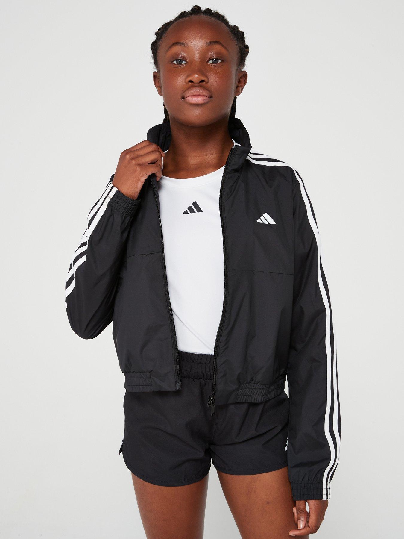 Adidas jacket girl black online