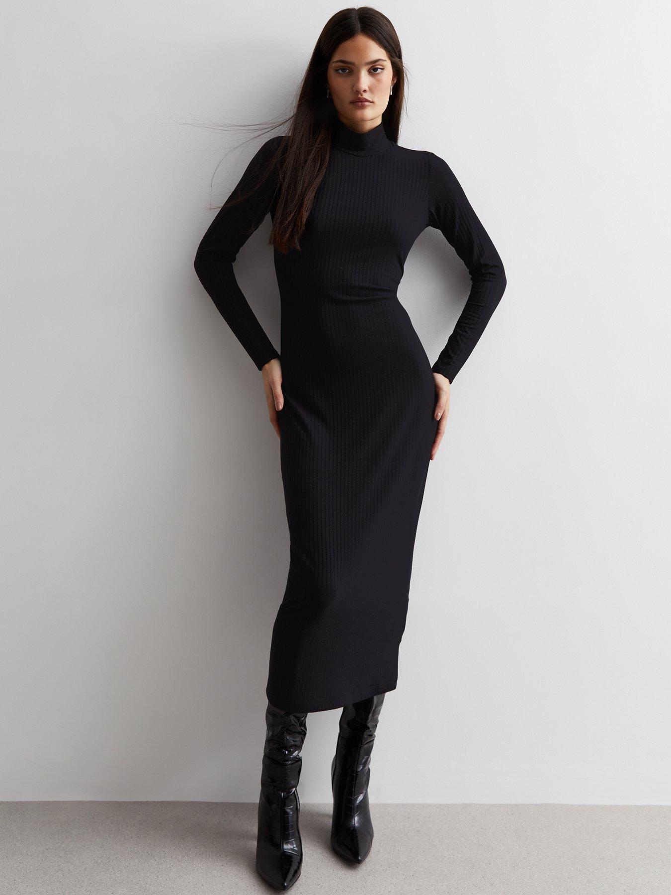 new-look-black-jersey-long-sleeve-midaxi-dress