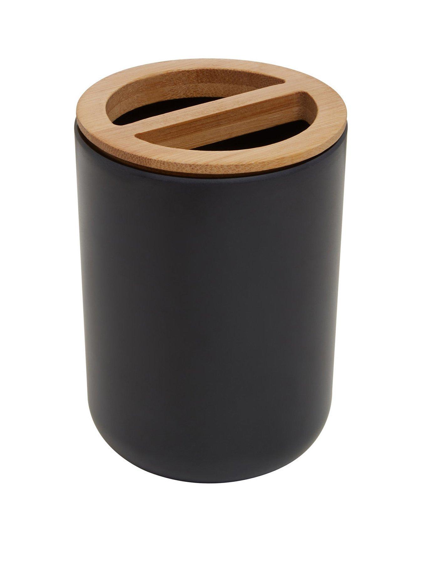 premier-housewares-canyon-black-toothbrush-holder