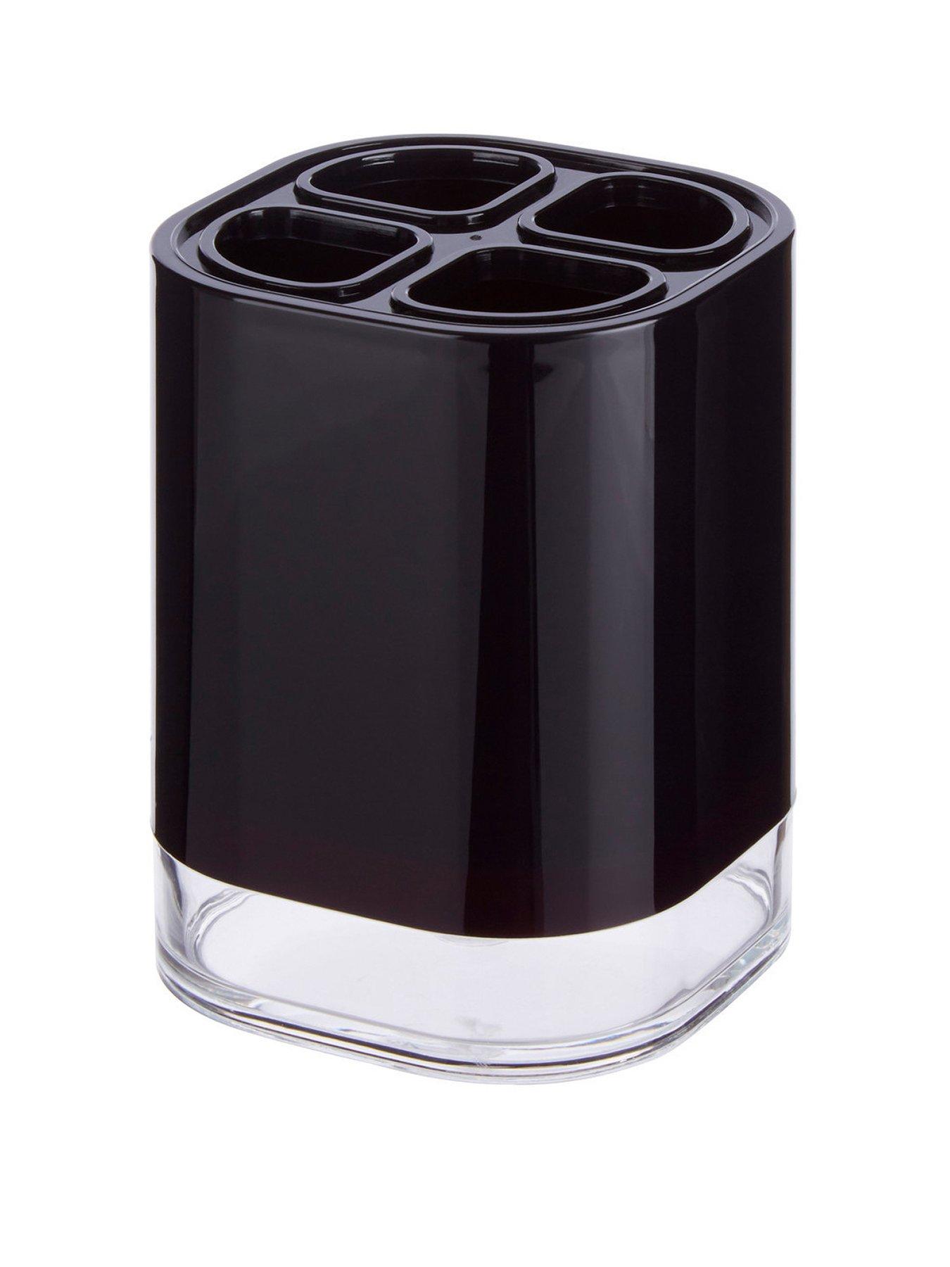 premier-housewares-ando-black-acrylic-toothbrush-holder