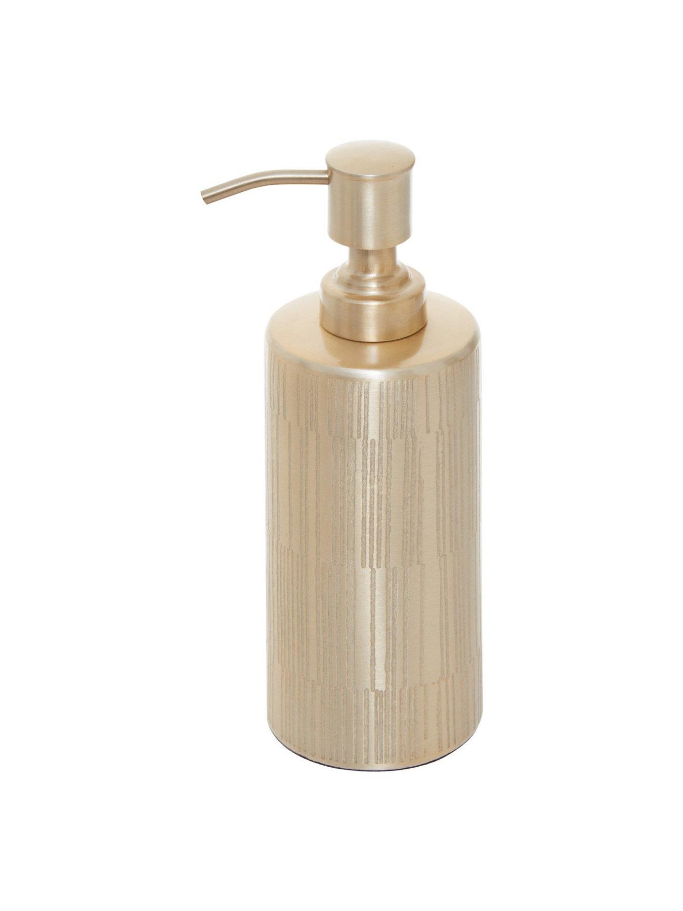 premier-housewares-allegra-champagne-finish-soap-dispenserstillFront