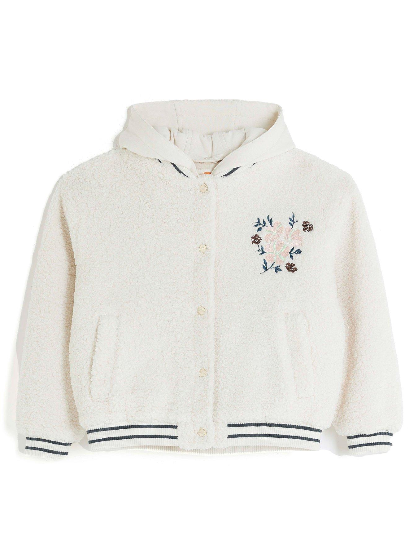 river-island-girls-fleece-bomber-jacket-cream