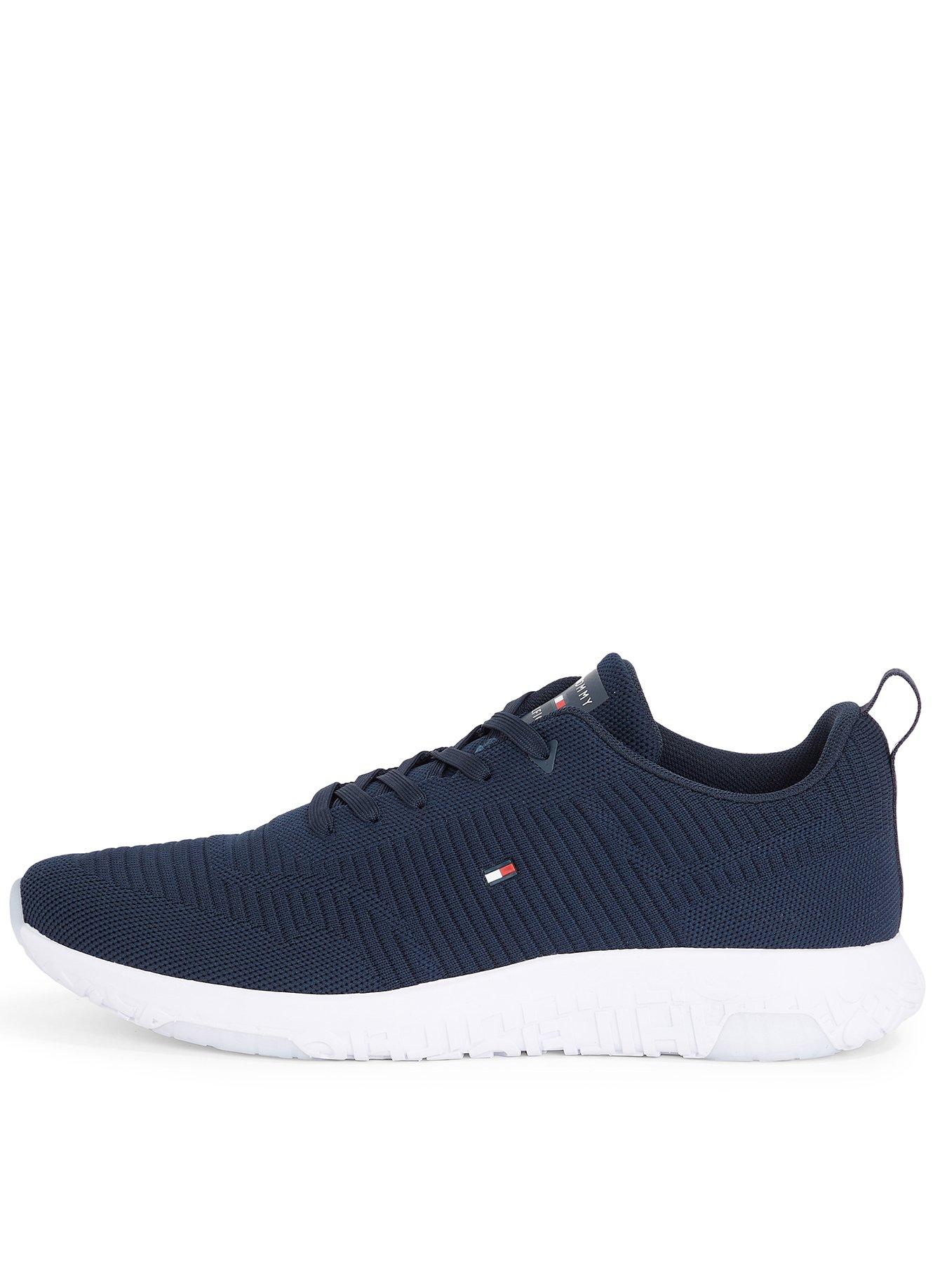 undefined Tommy Hilfiger Corporate Knit Rib Runner Trainers - Navy