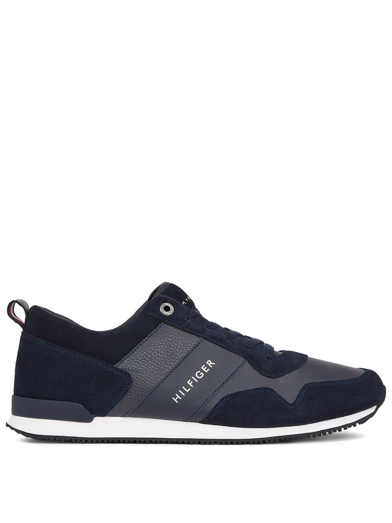 tommy-hilfiger-iconic-leather-suede-mix-runner-trainers-navy