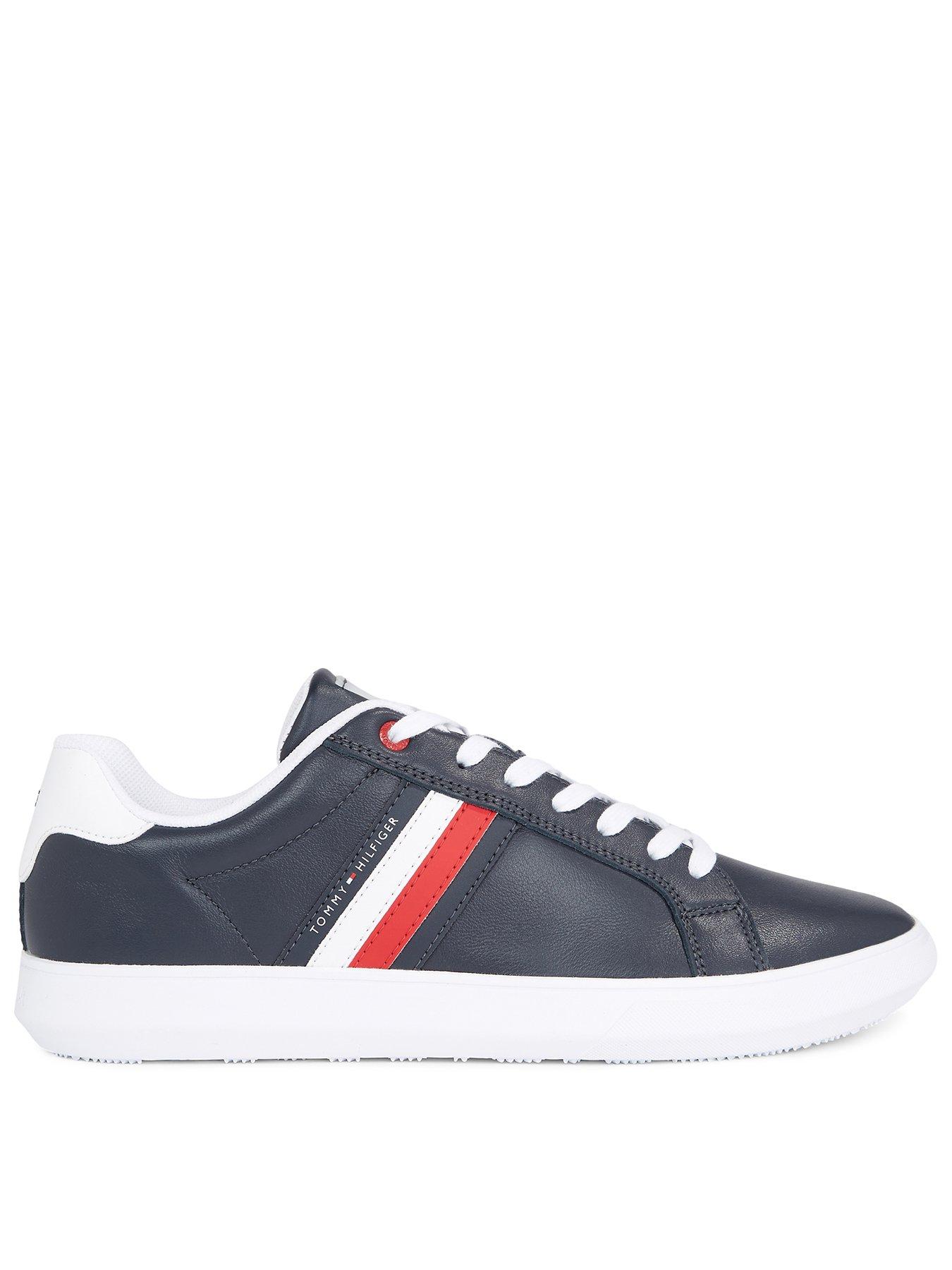 undefined Tommy Hilfiger Essential Leather Cupsole Trainers - Navy