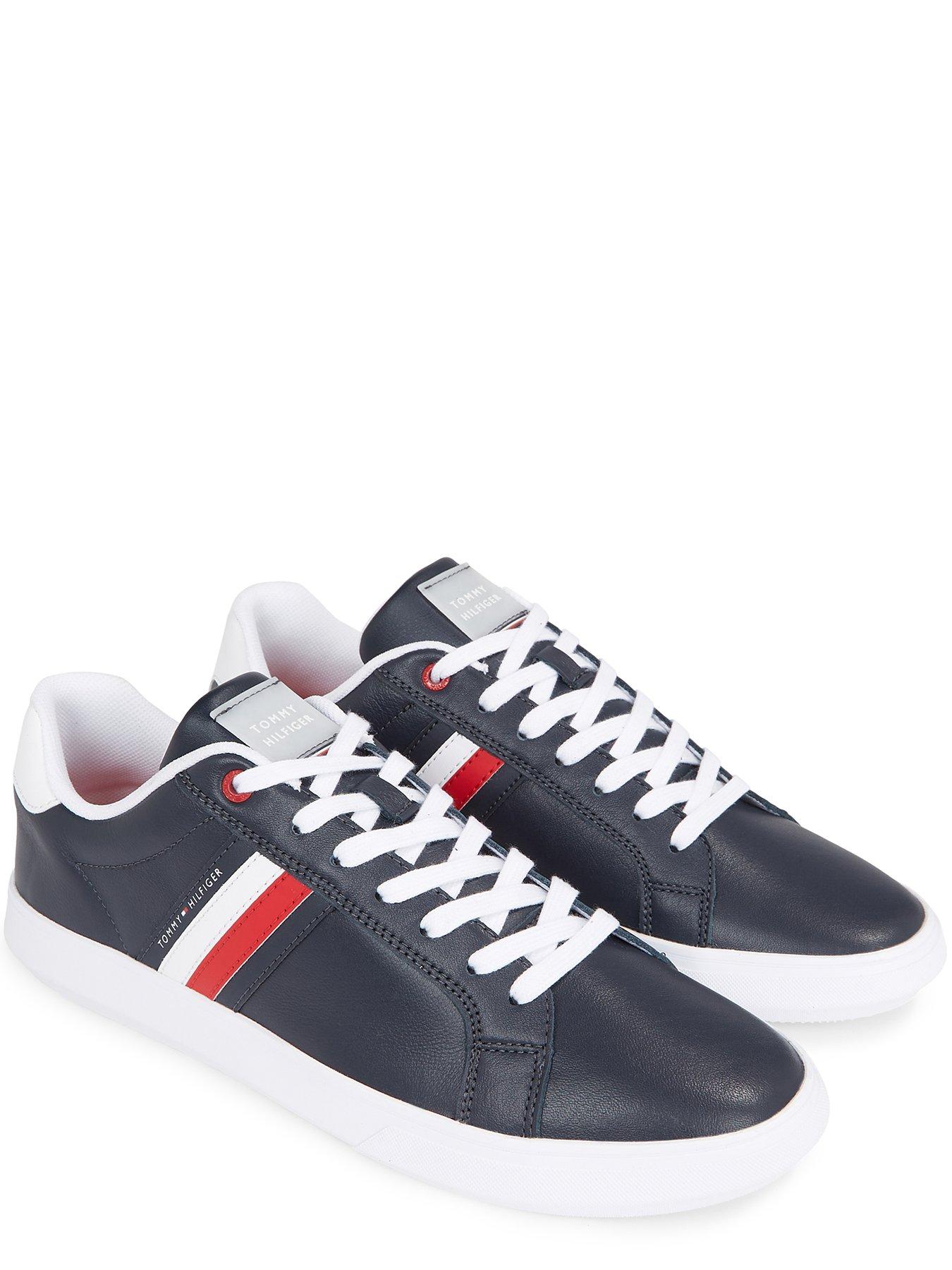 tommy-hilfiger-tommy-hilfiger-essential-leather-cupsole-trainers-navystillFront