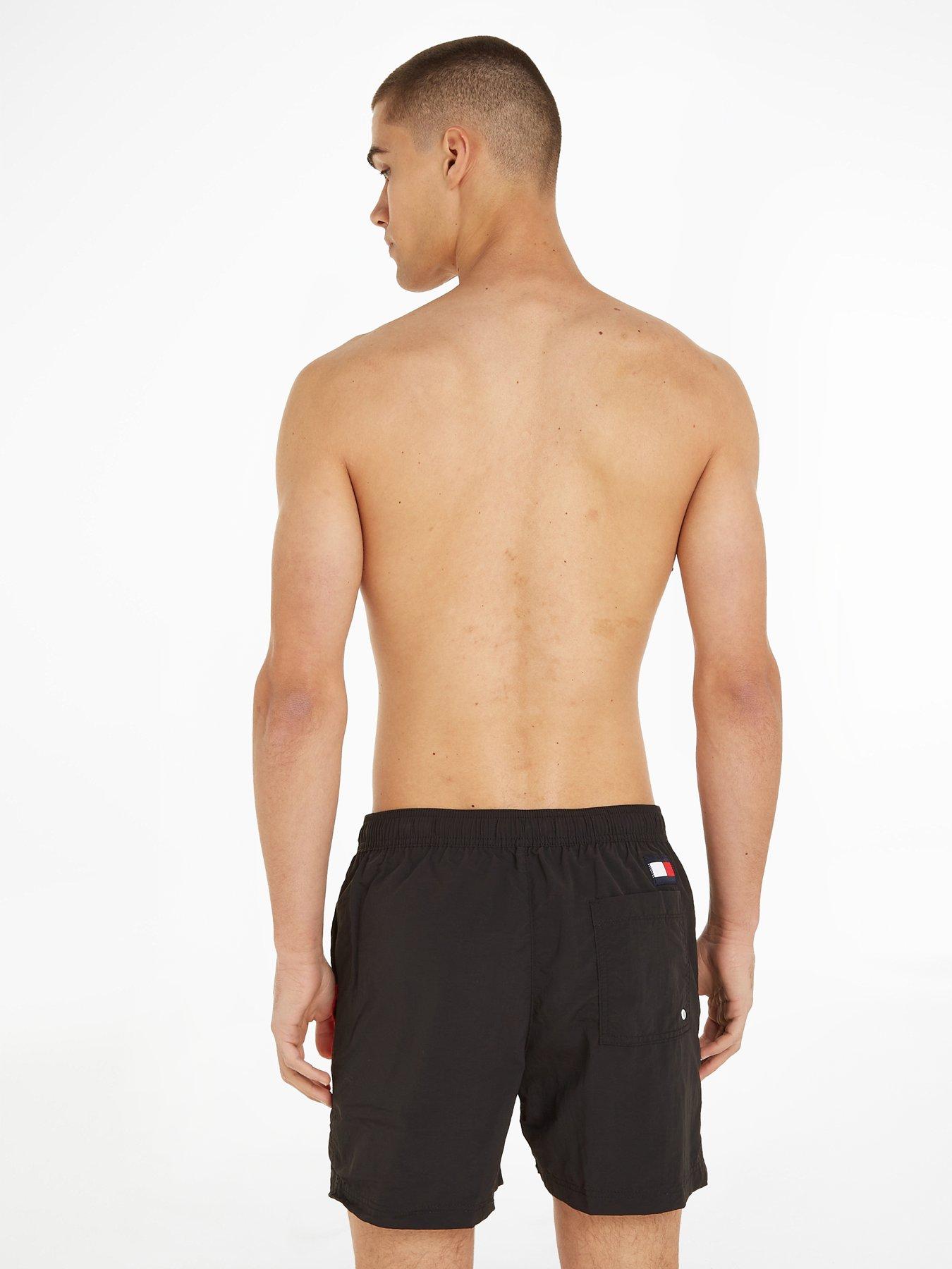 Image 2 of 4 of Tommy Hilfiger Flag Swim Shorts - Black