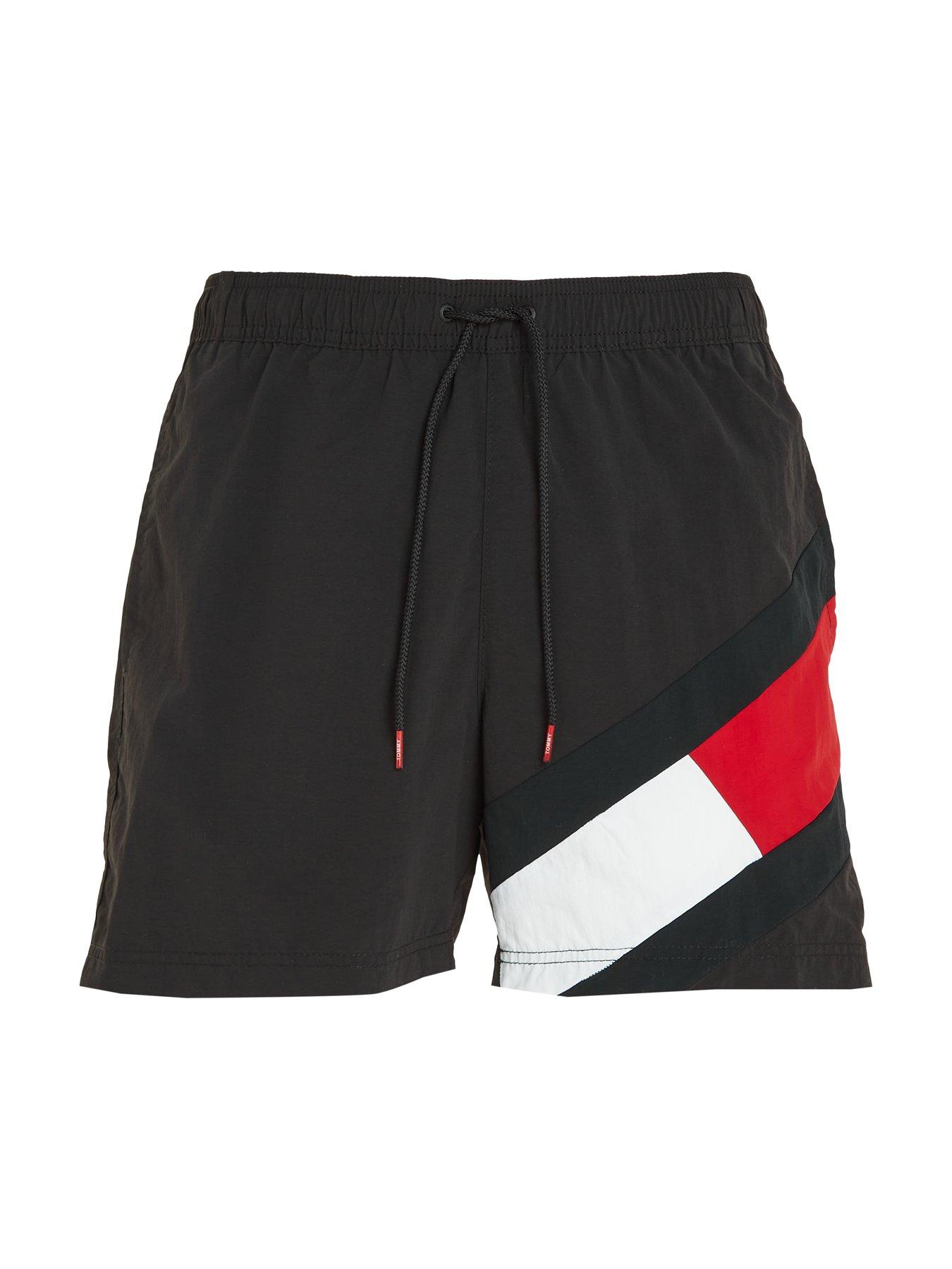 Image 4 of 4 of Tommy Hilfiger Flag Swim Shorts - Black